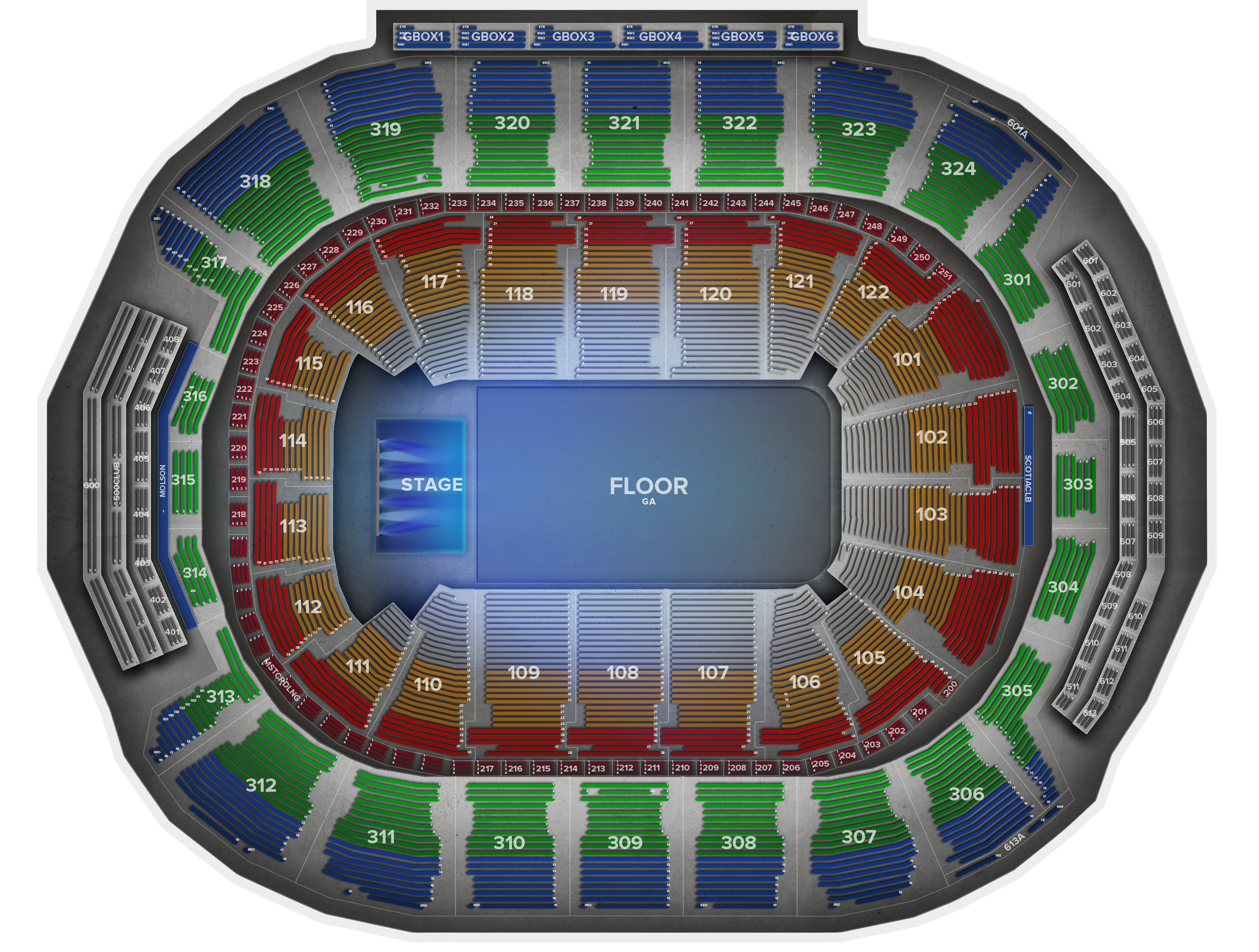 Venue seat map