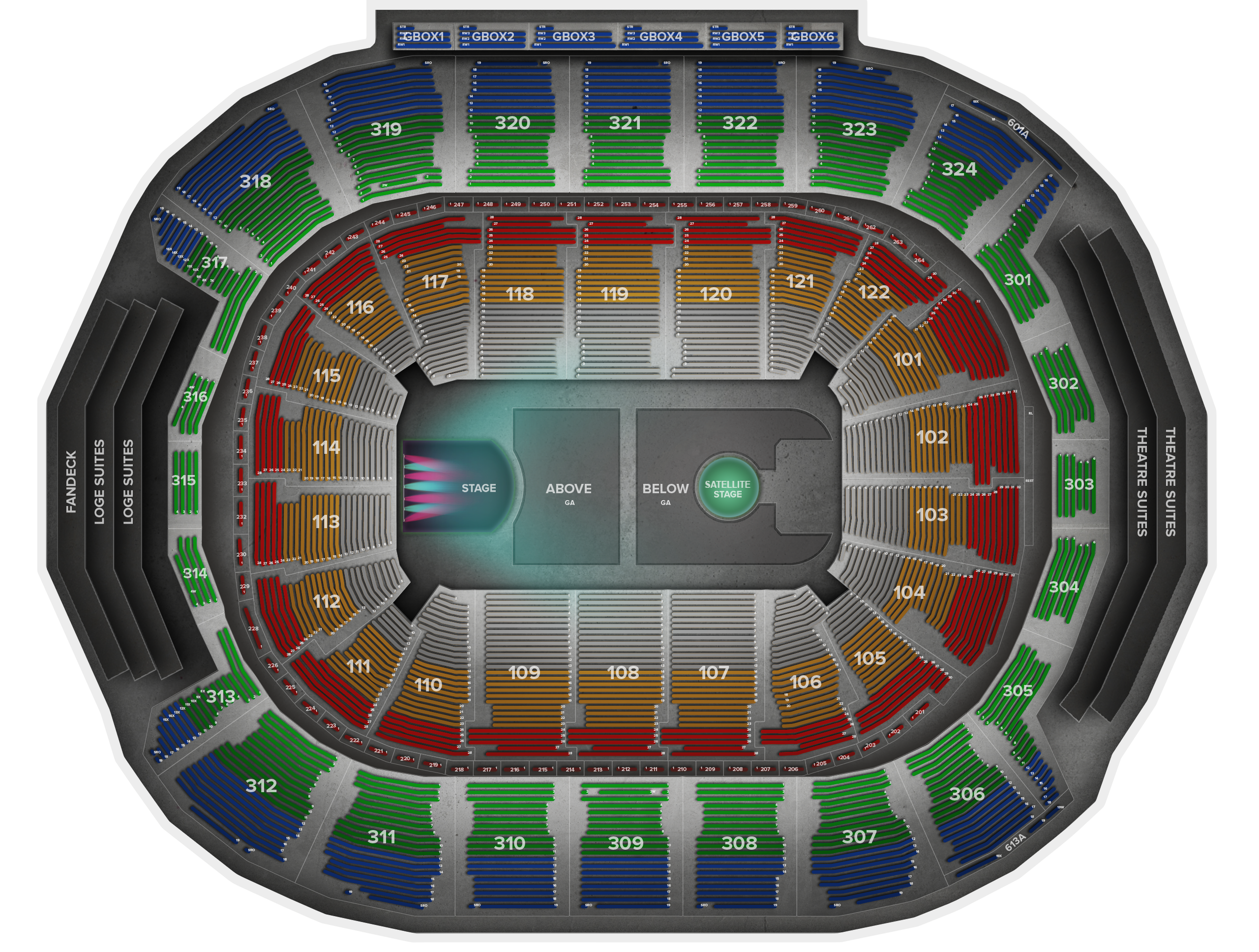 Venue seat map