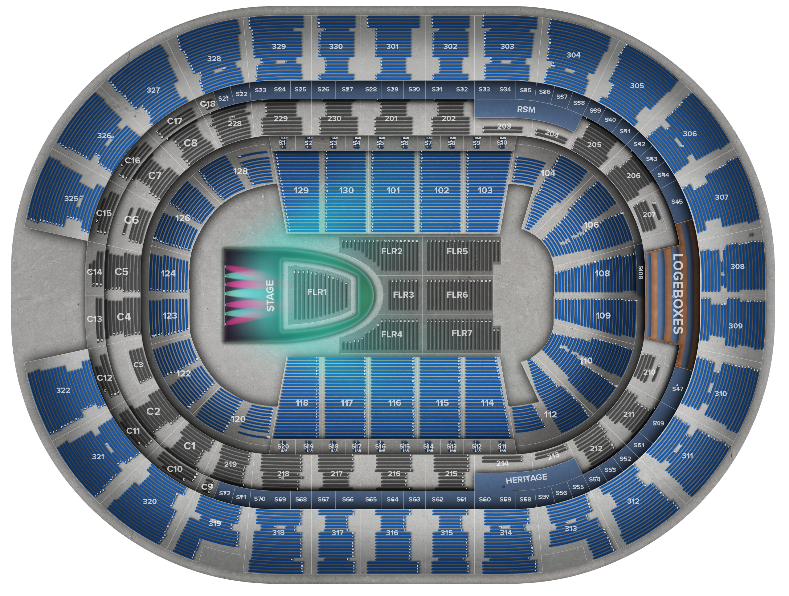 Venue seat map