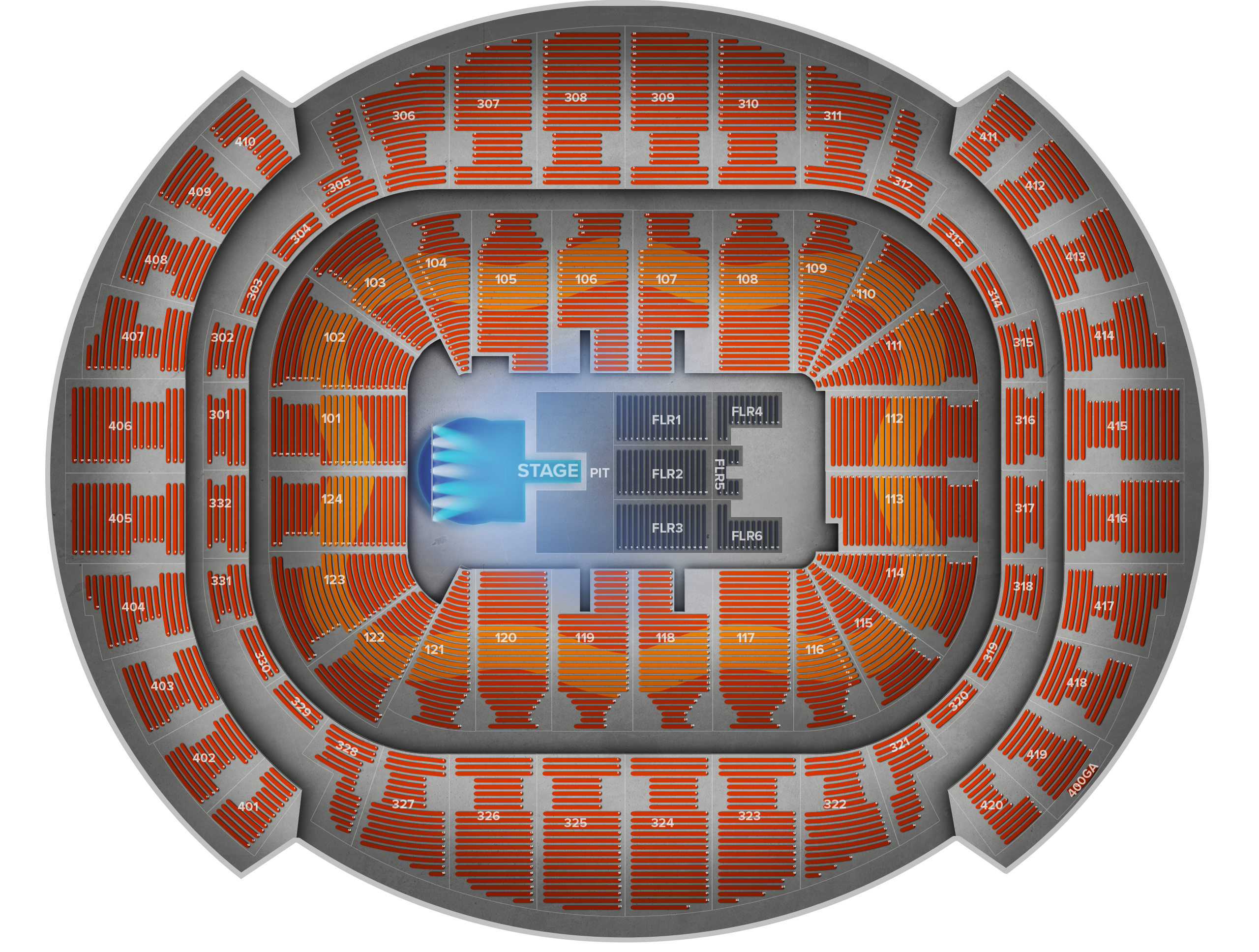 Venue seat map