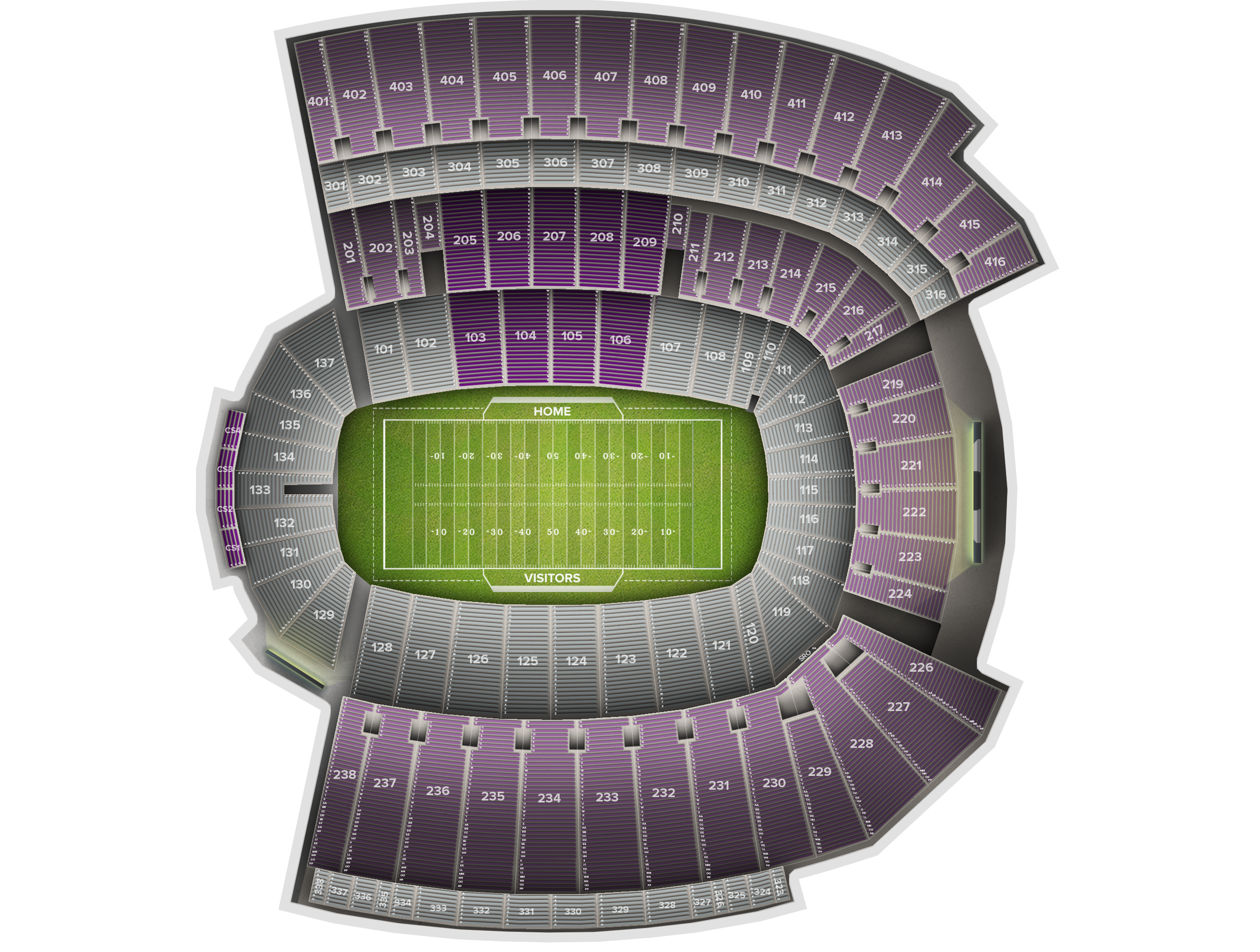 Amon G. Carter Stadium Map