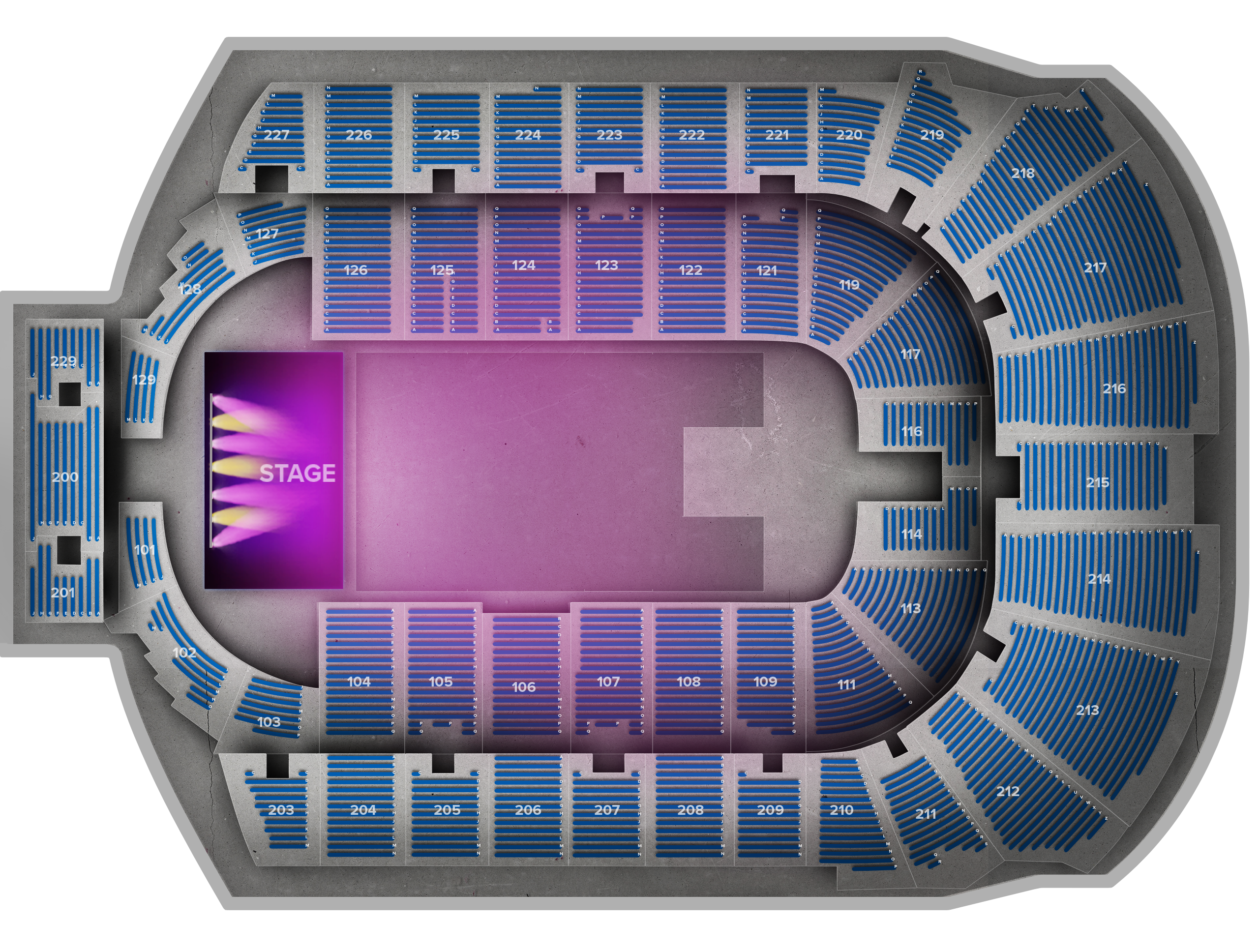 Venue seat map