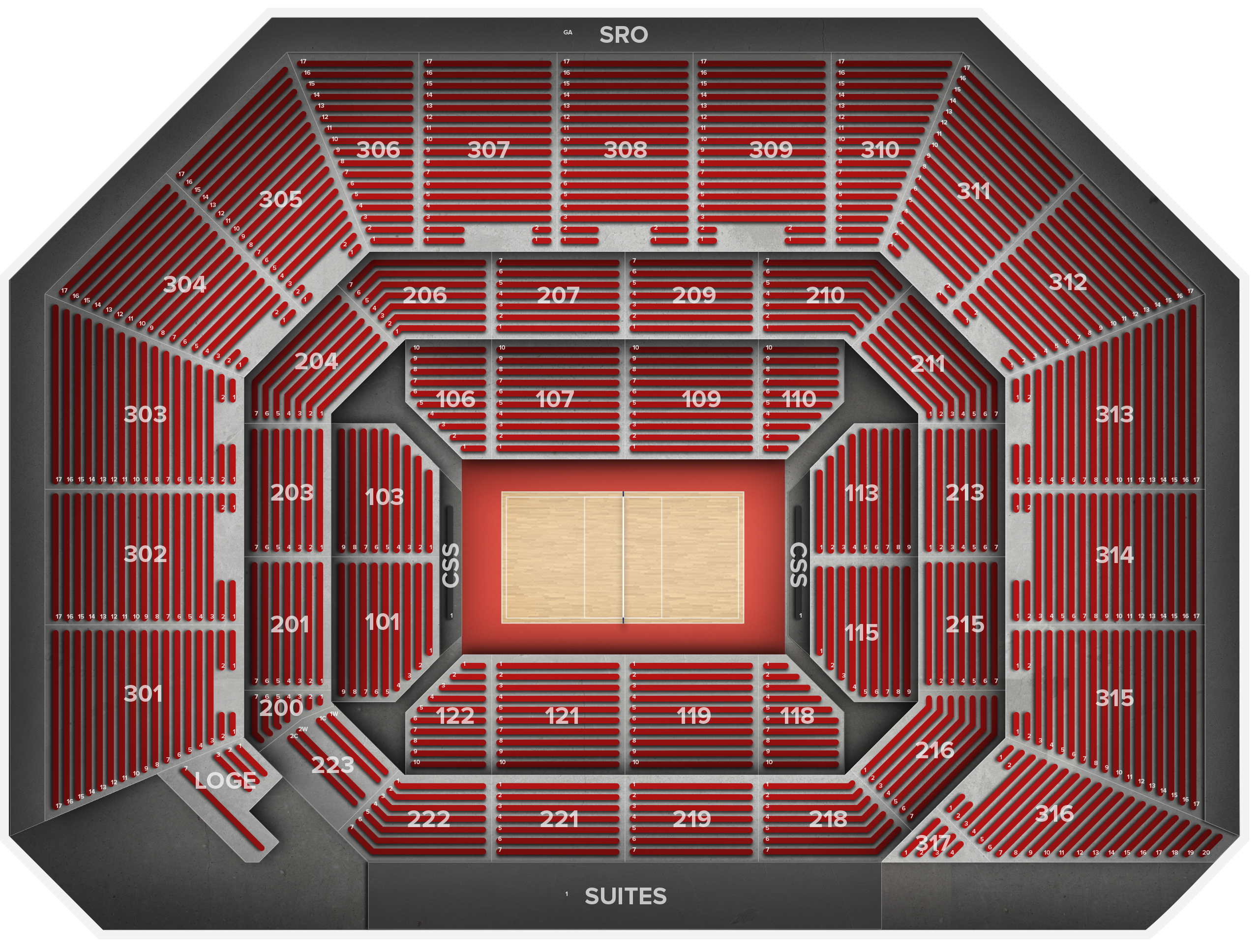 Venue seat map