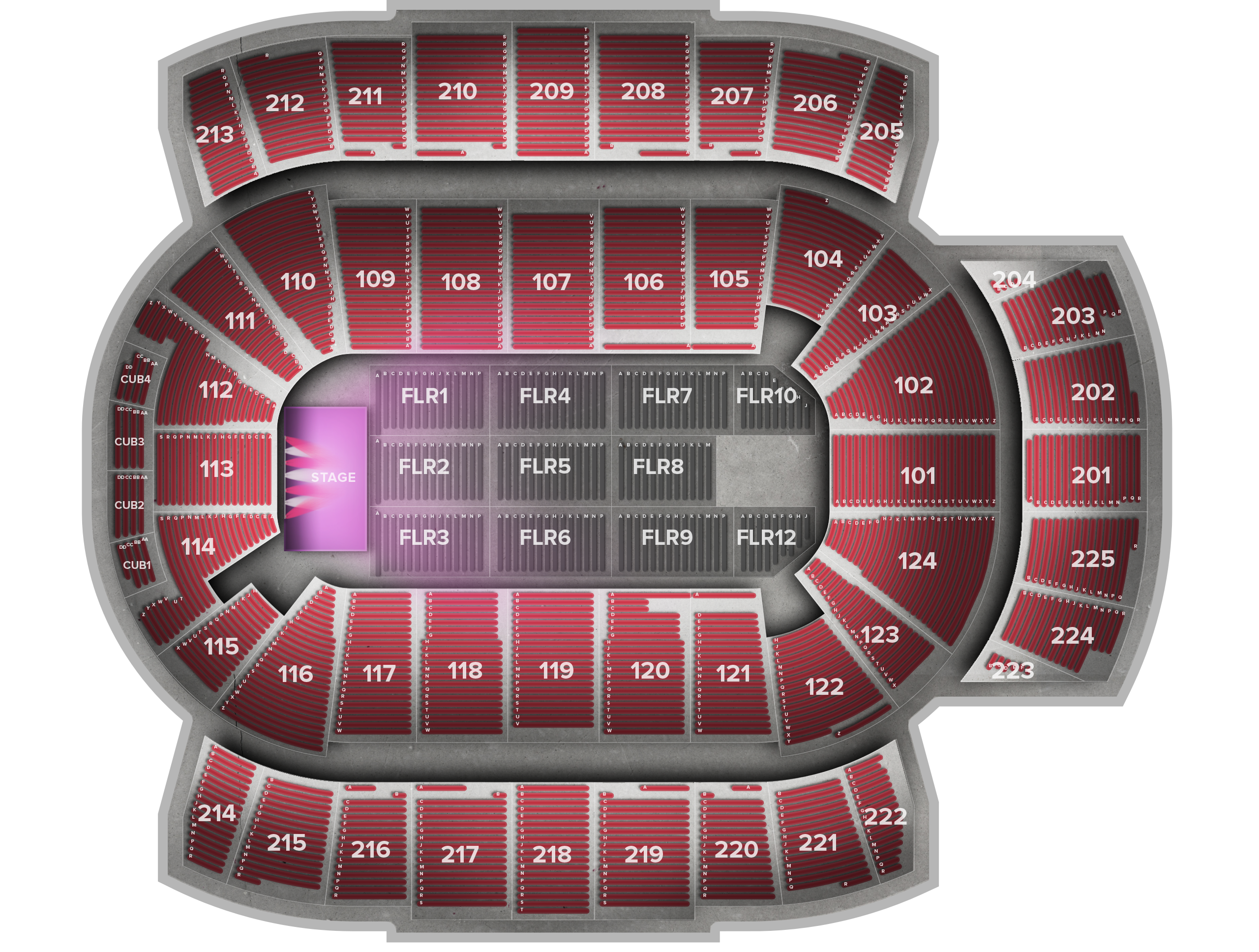 Venue seat map