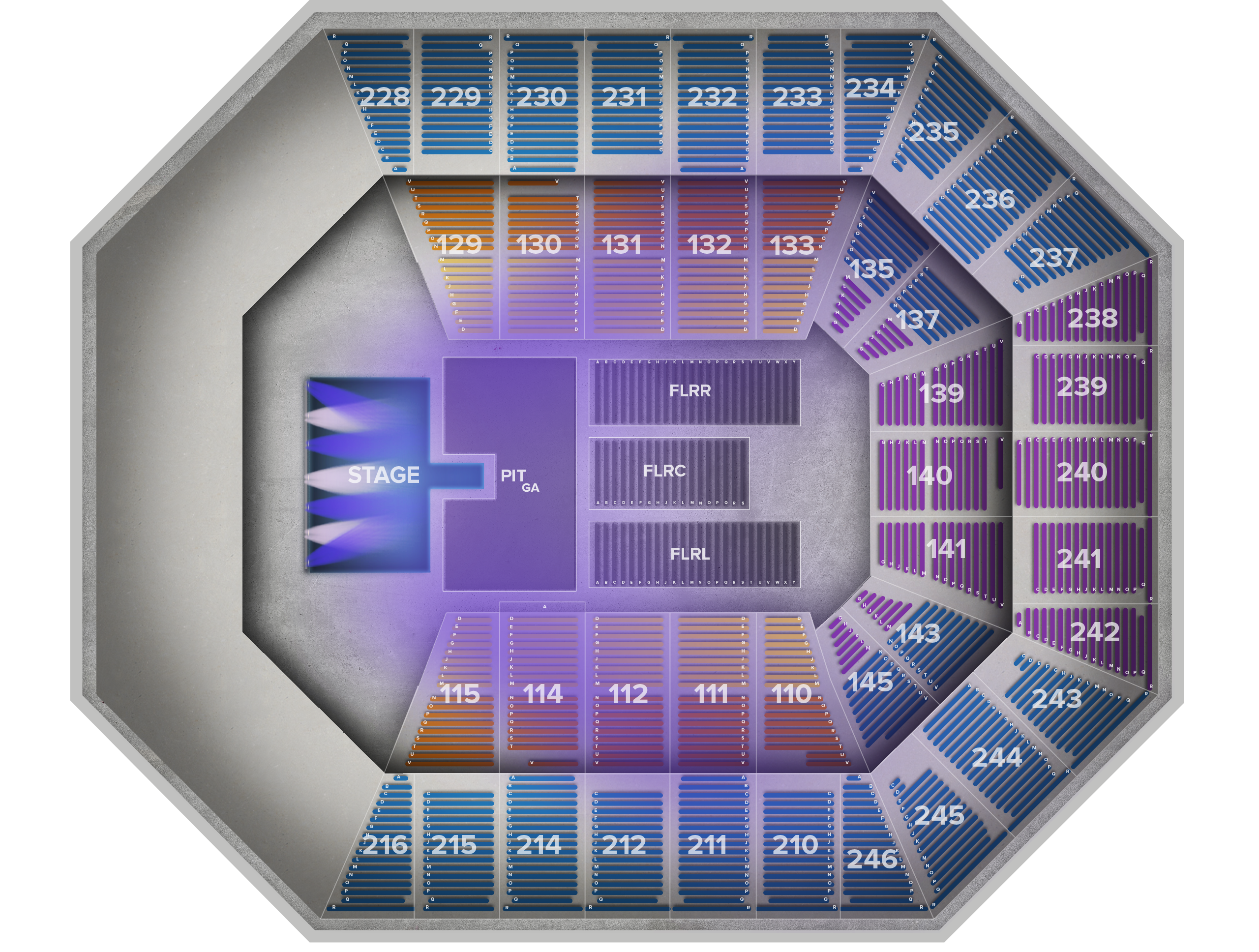 Venue seat map