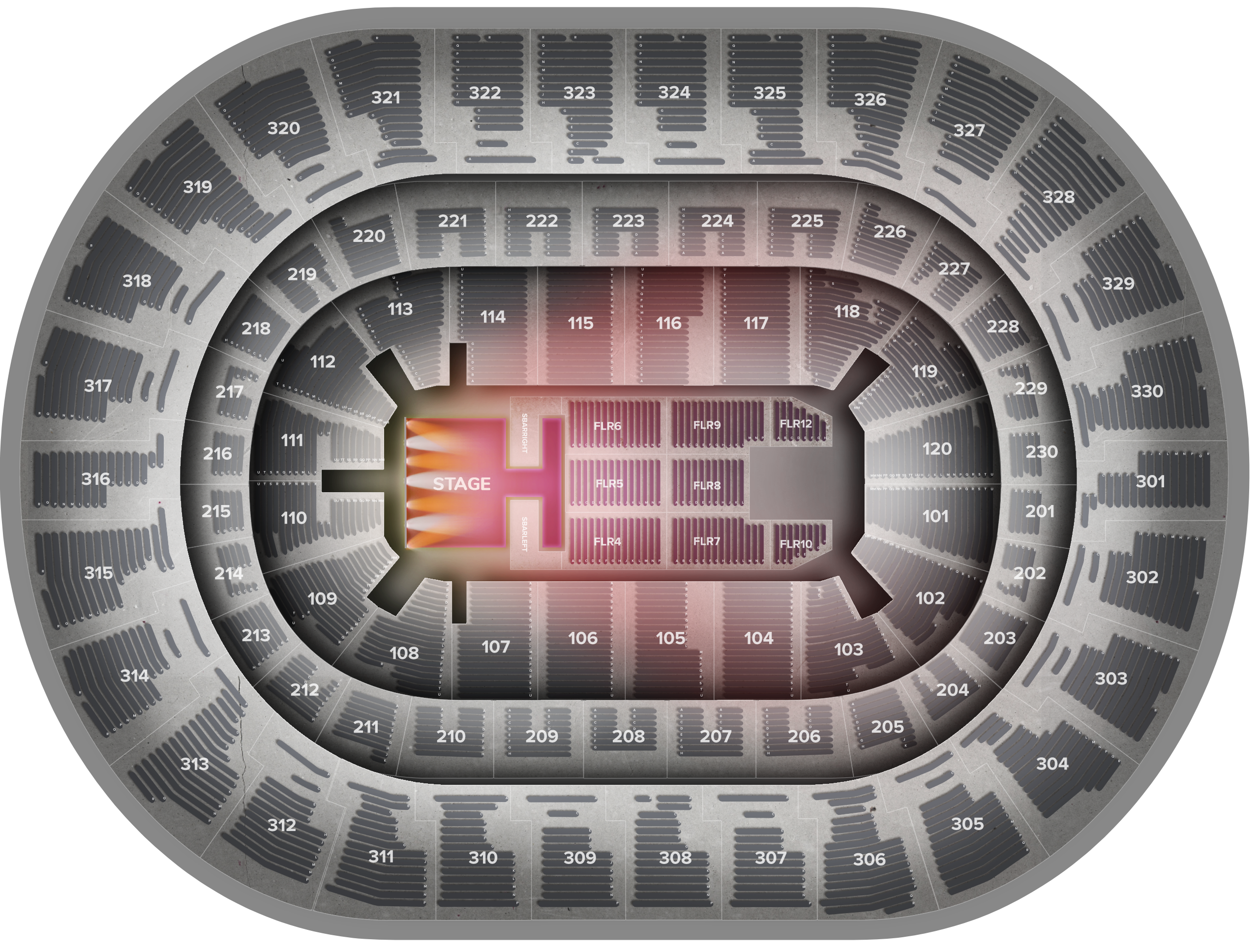 Venue seat map