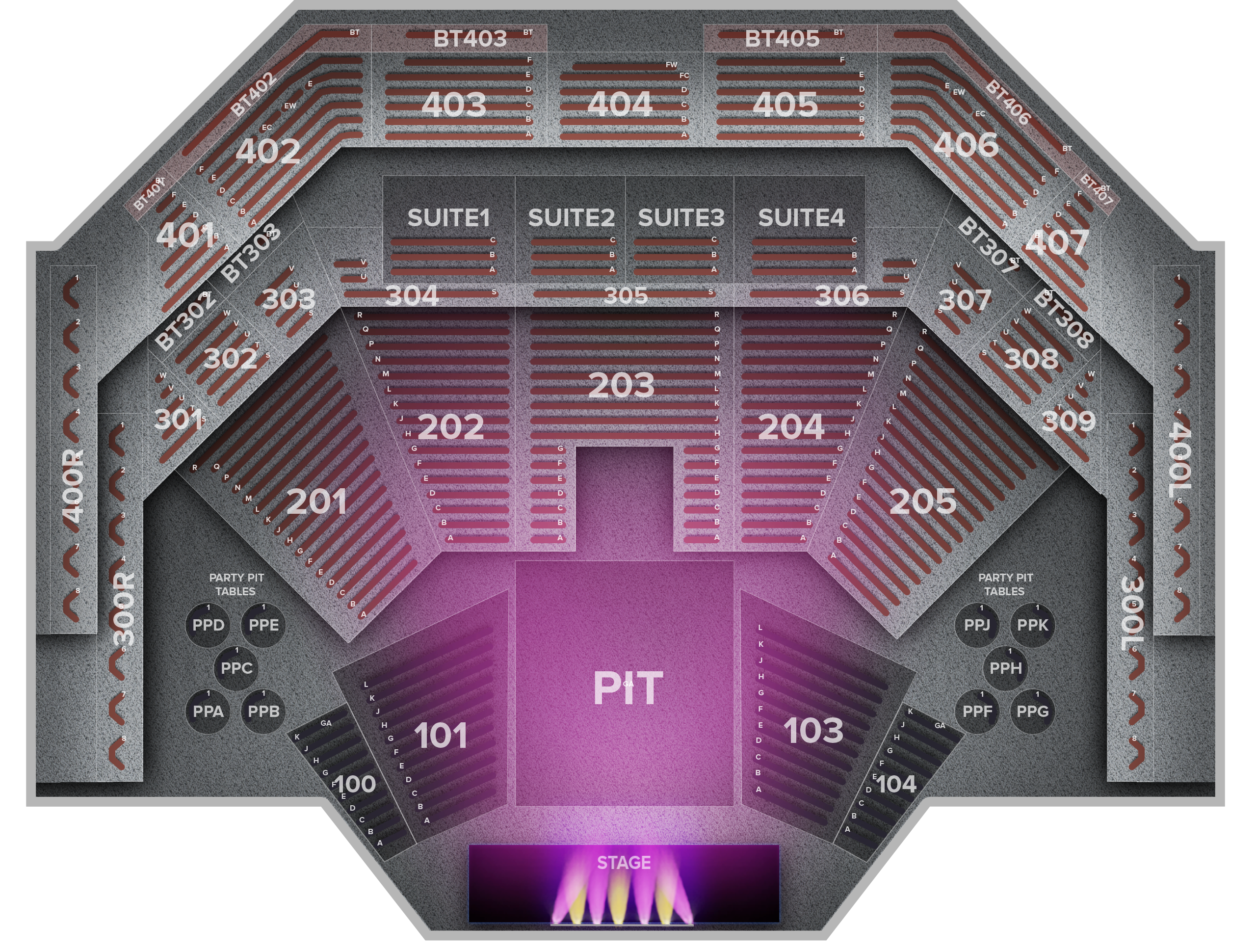 Venue seat map