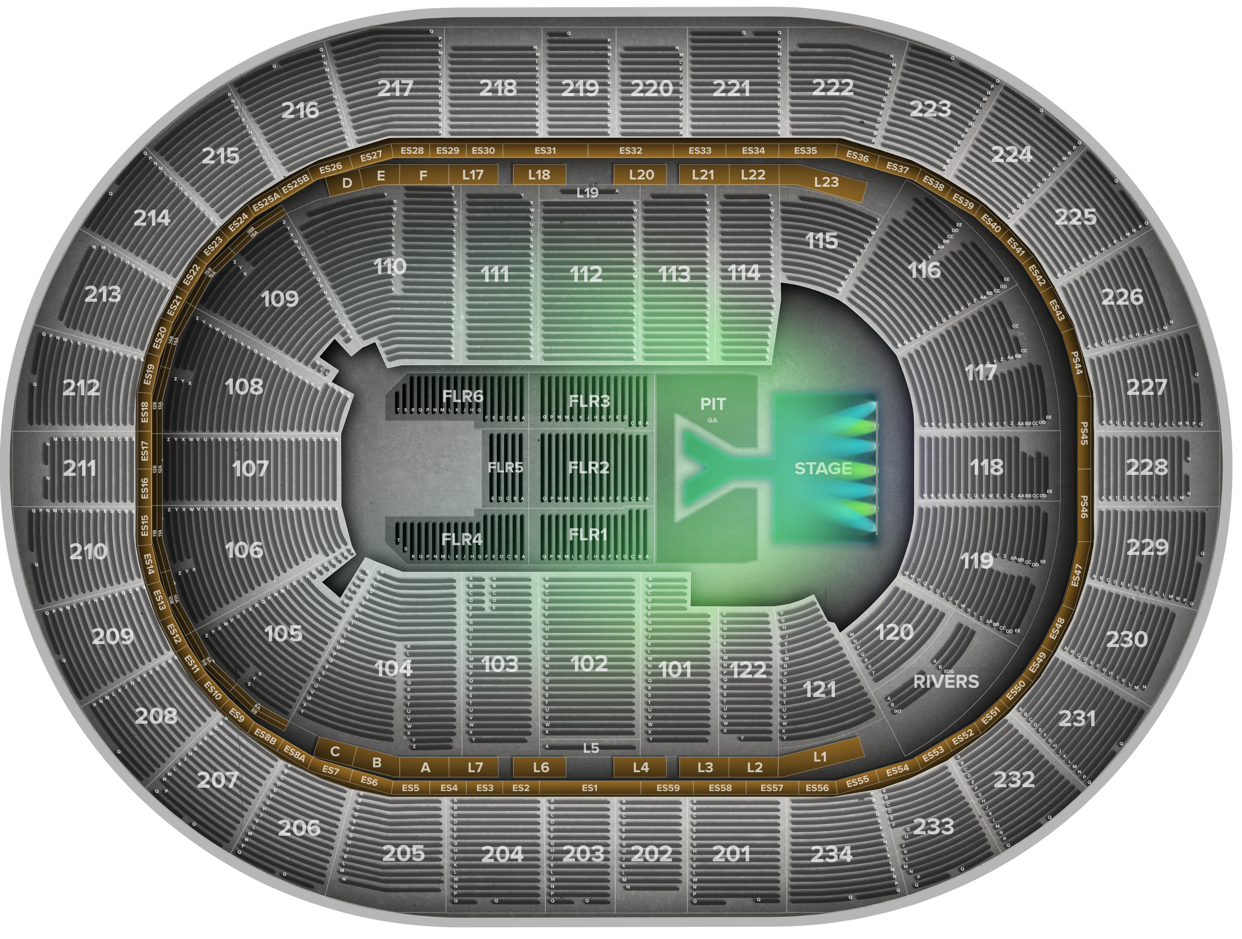 Venue seat map