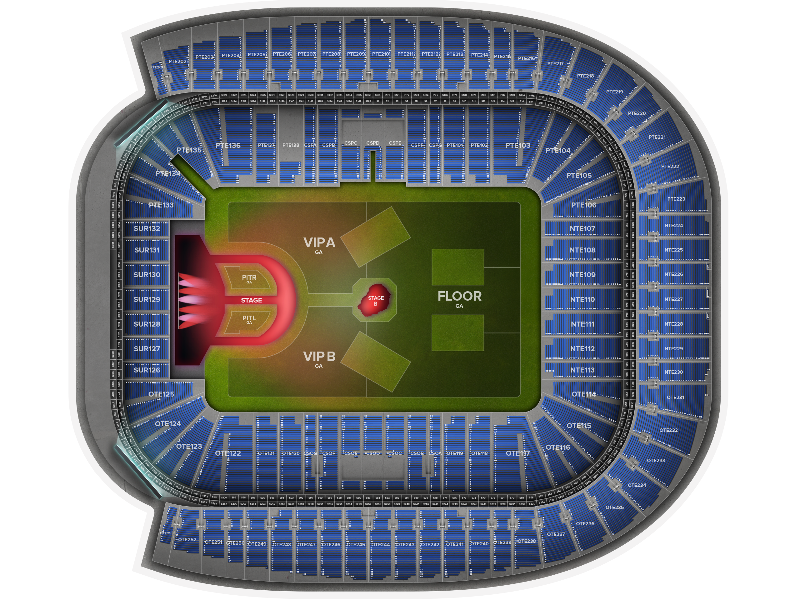 Venue seat map