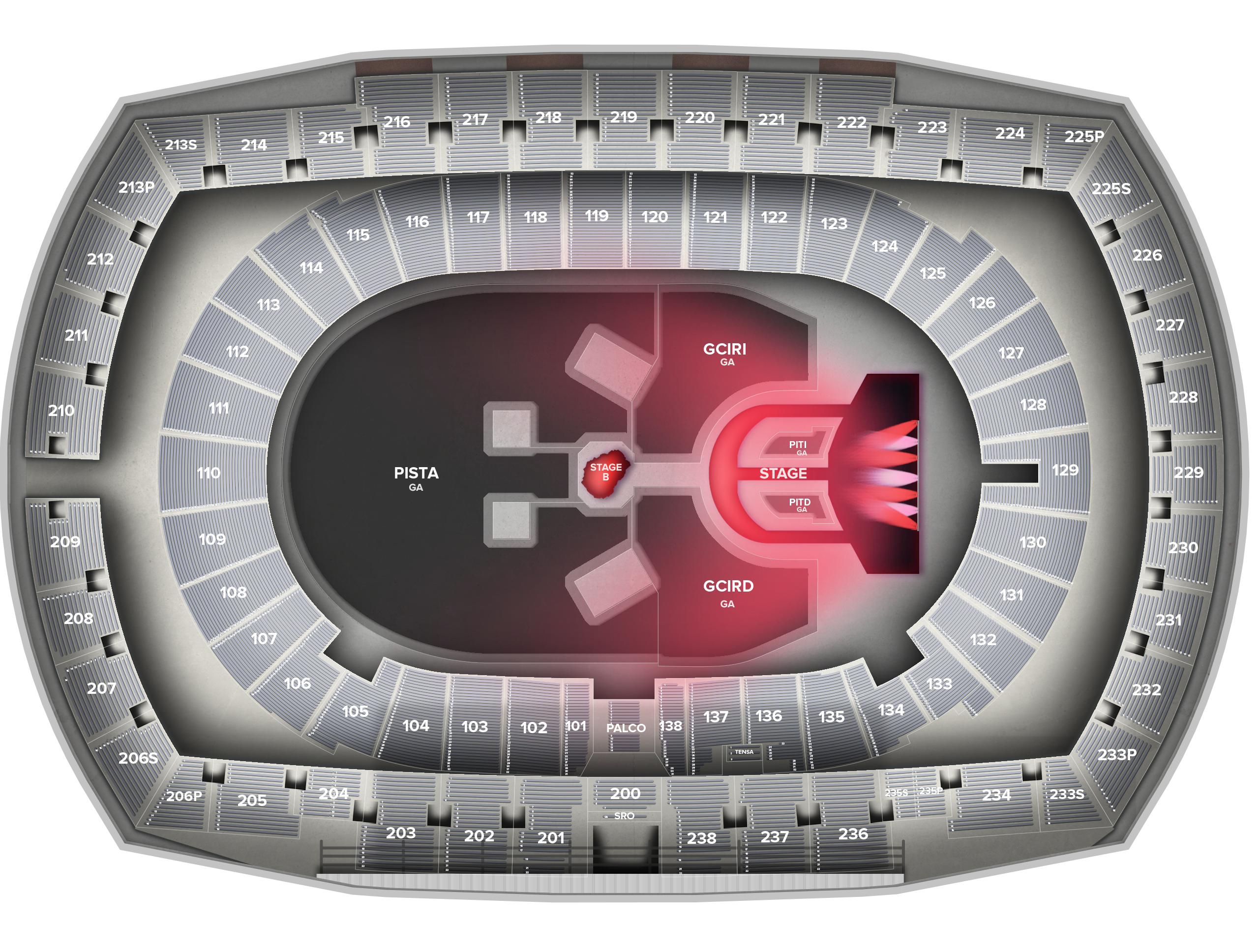 Venue seat map