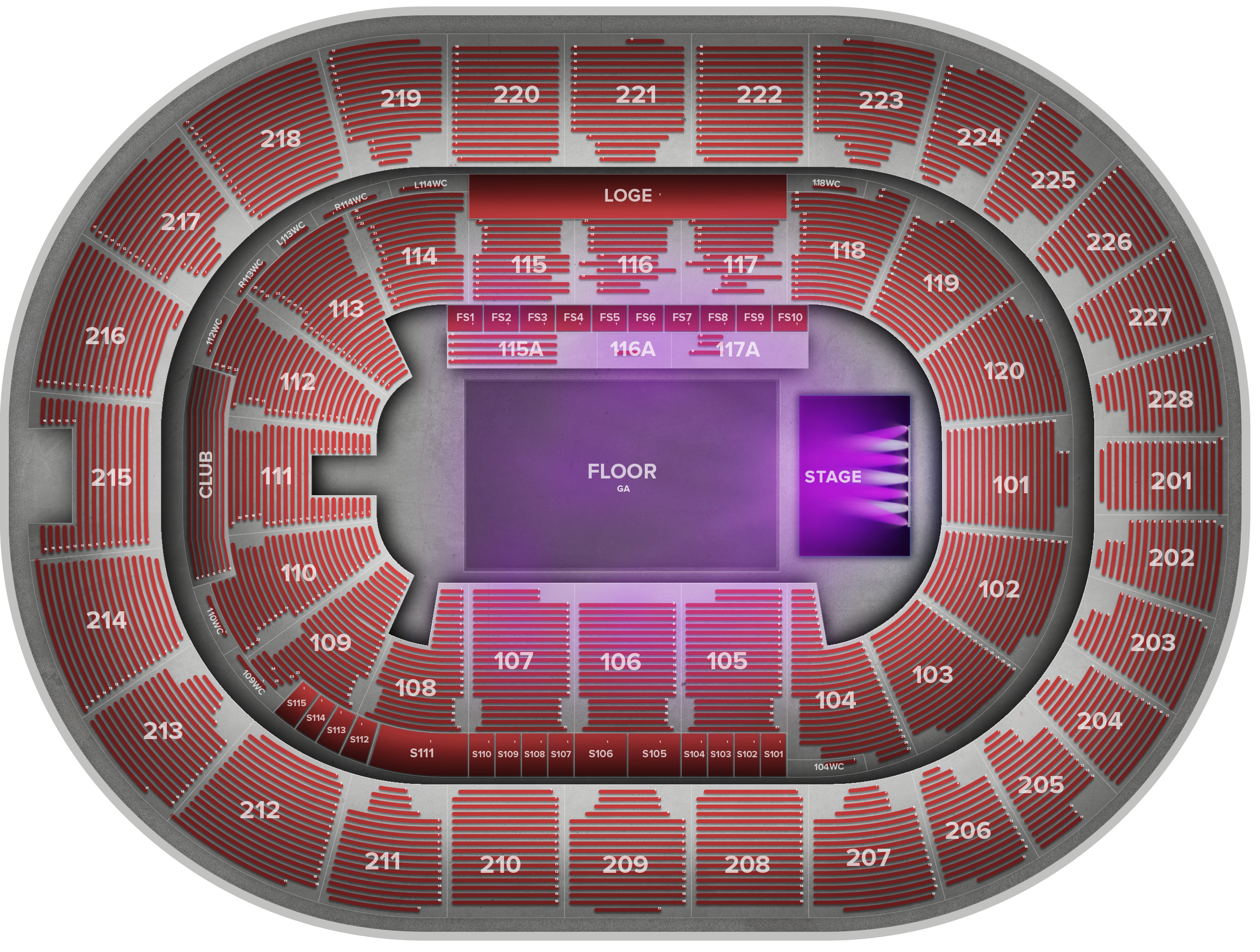 Venue seat map