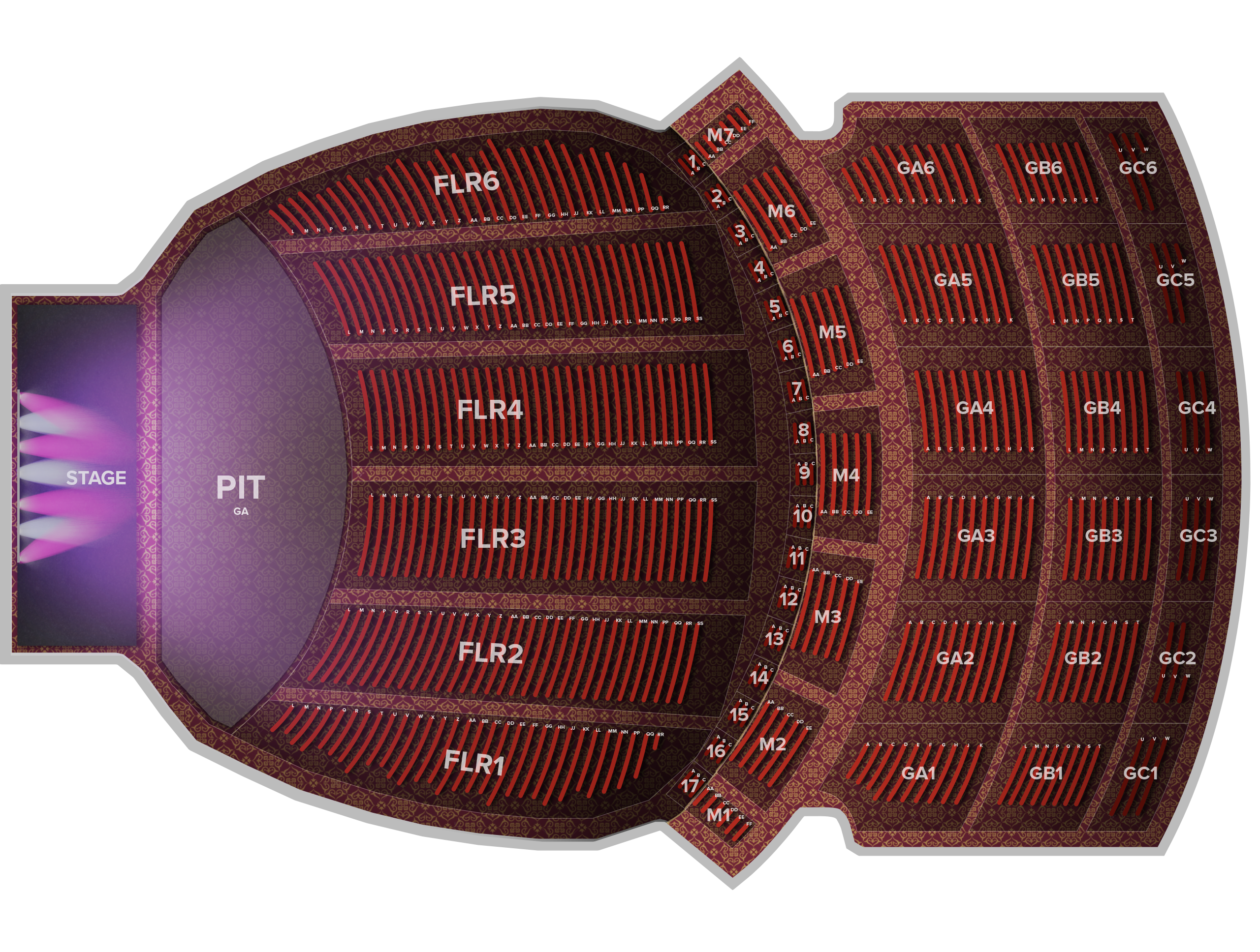 Venue seat map