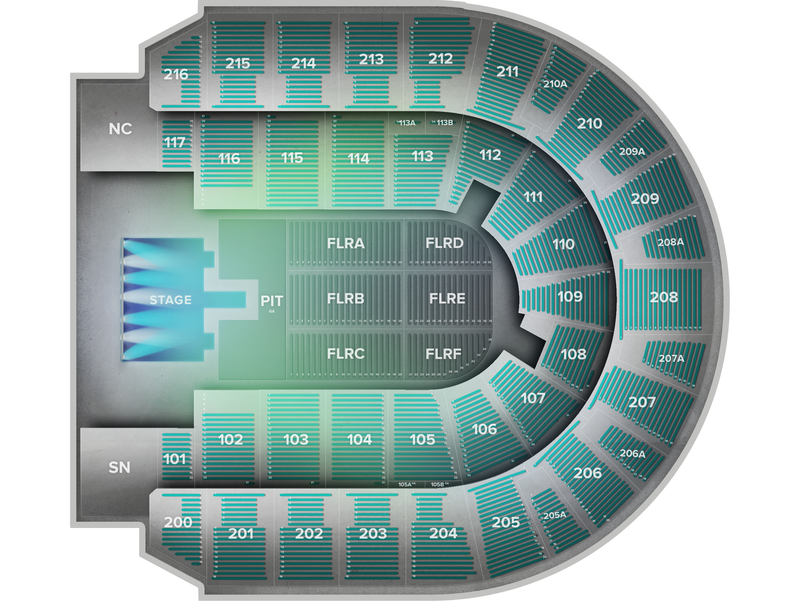 Venue seat map