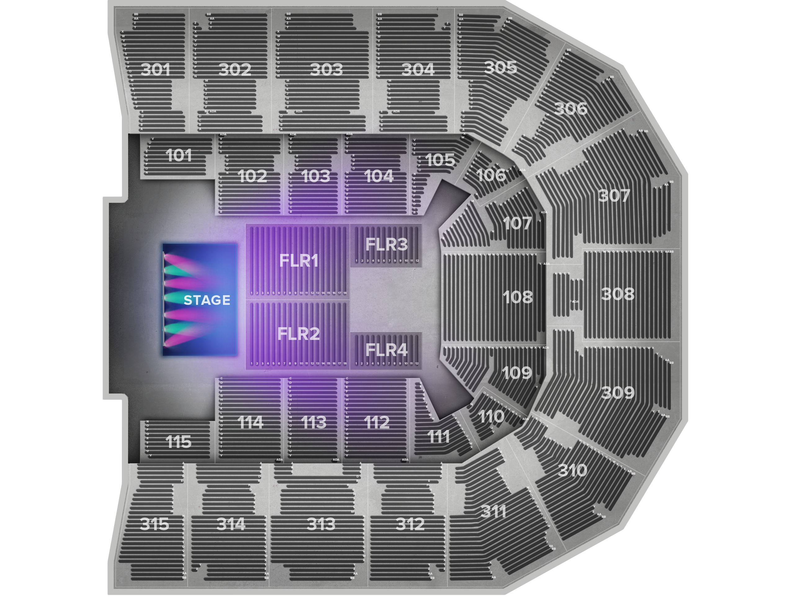 Venue seat map