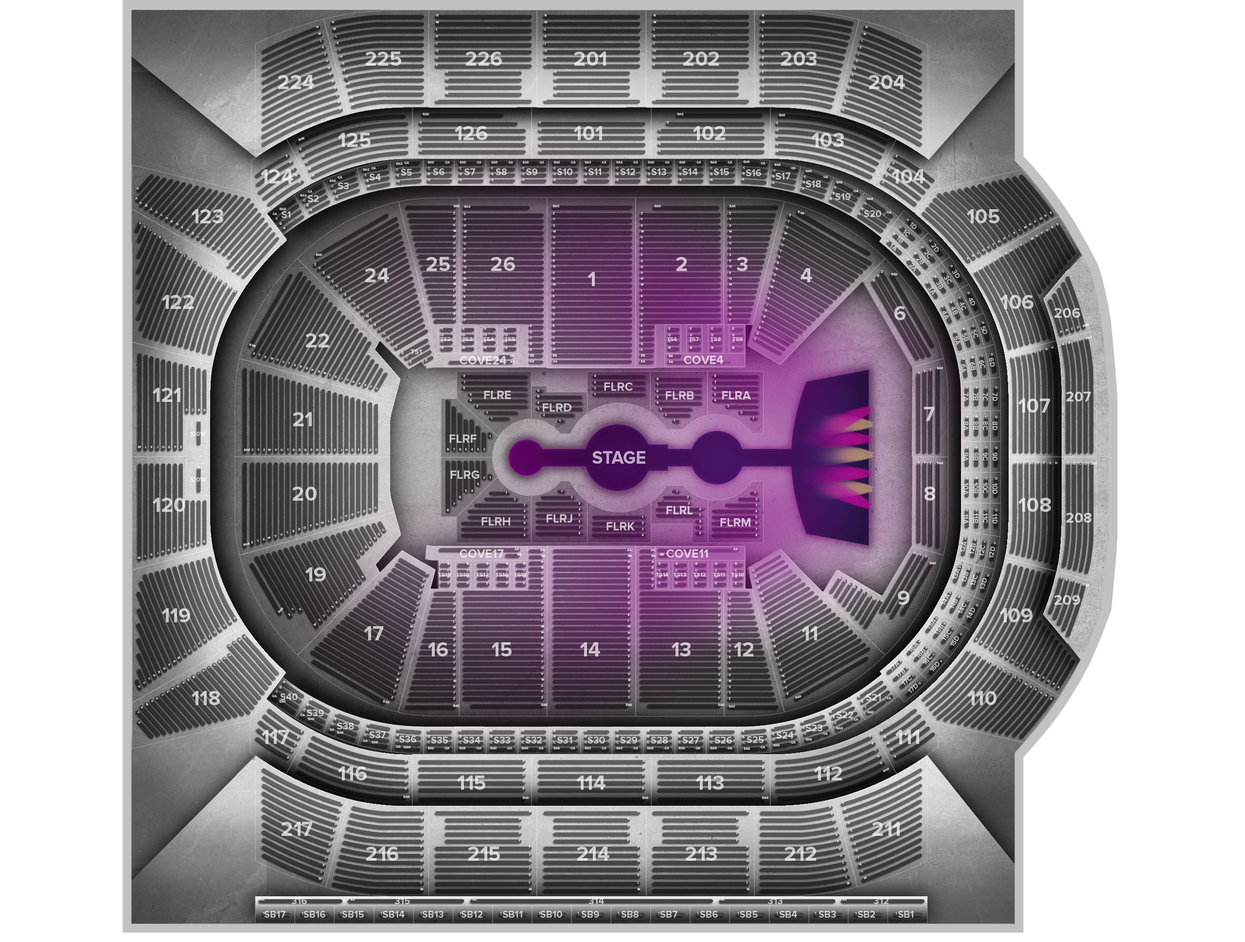 Venue seat map