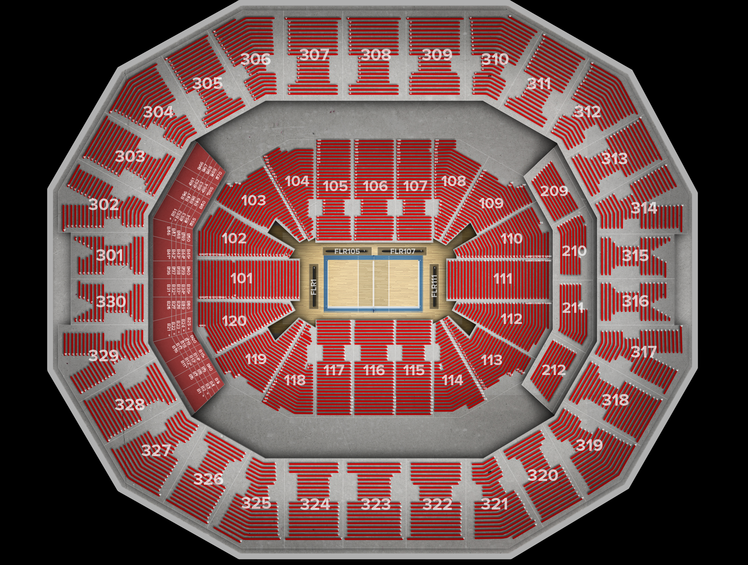Venue seat map