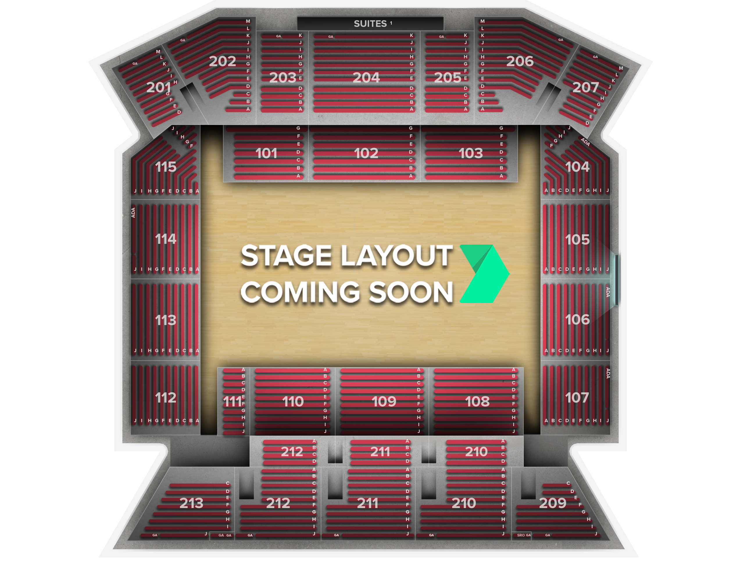 Venue seat map