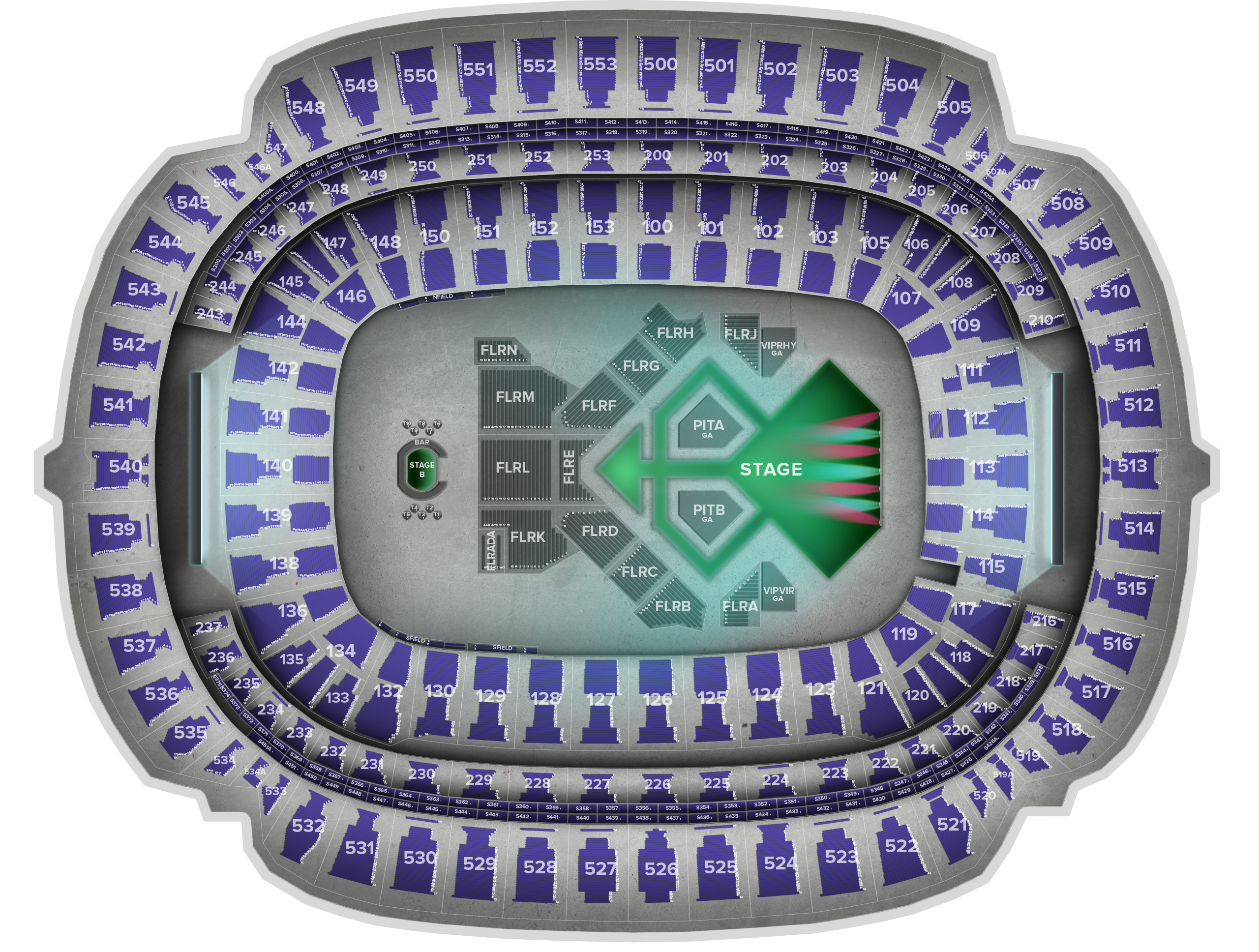 Venue seat map