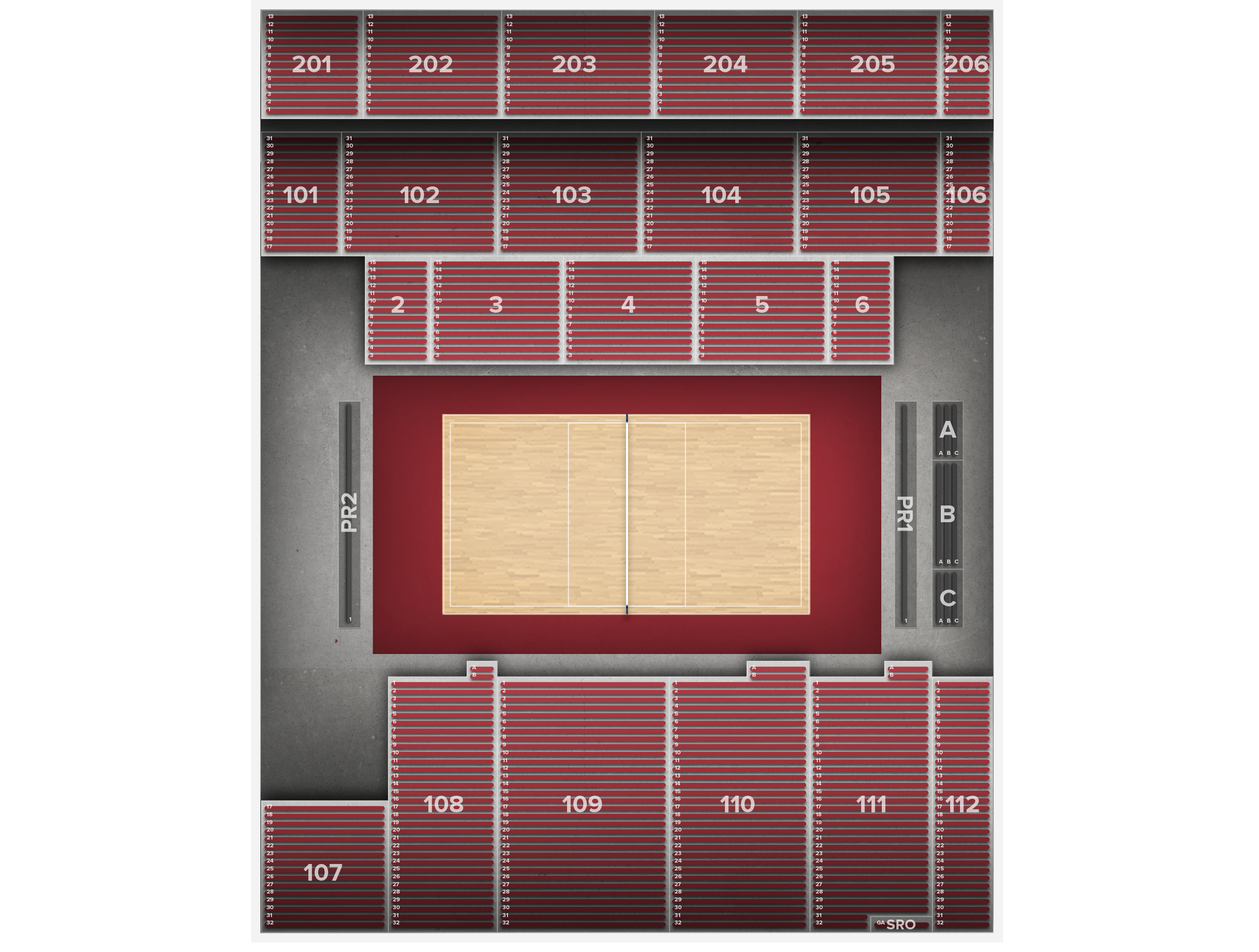 Venue seat map