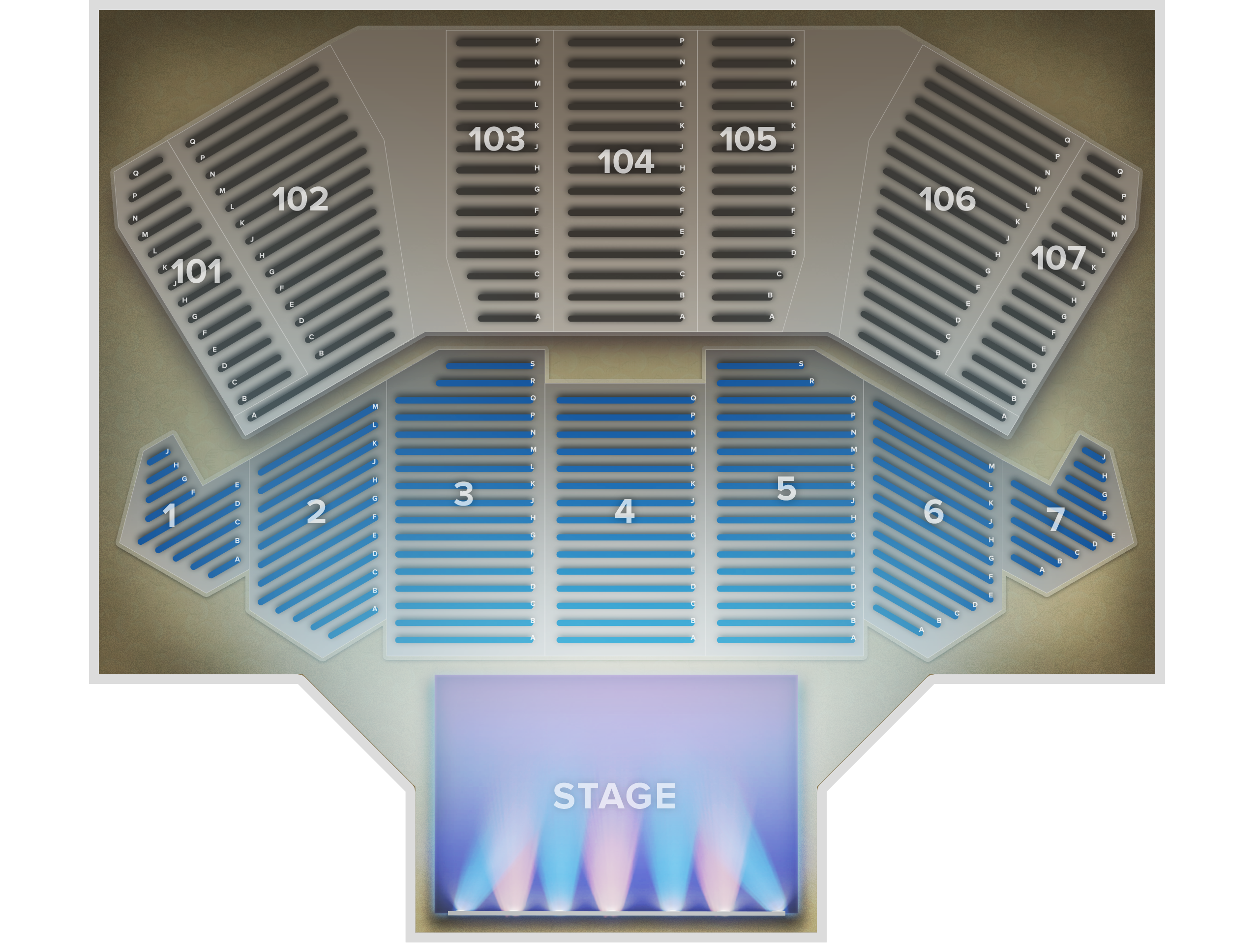 Venue seat map