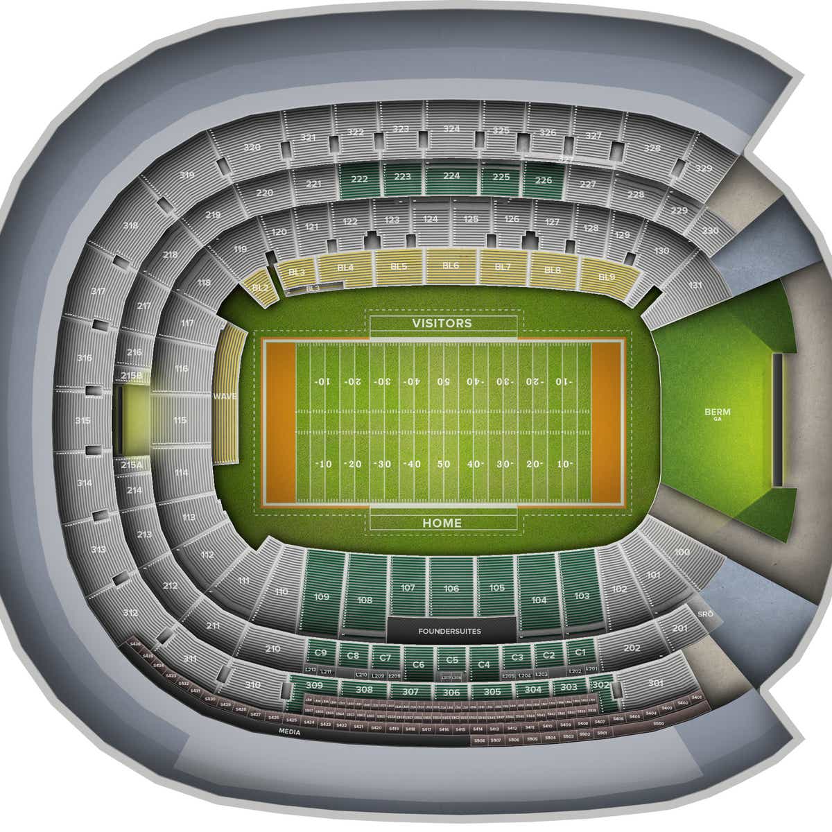 Mclane Stadium Seat Map at Damon Larmon blog