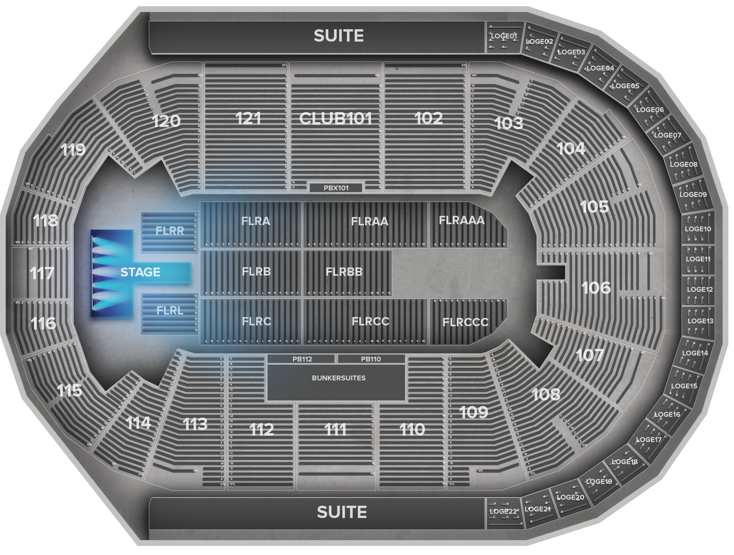 Venue seat map