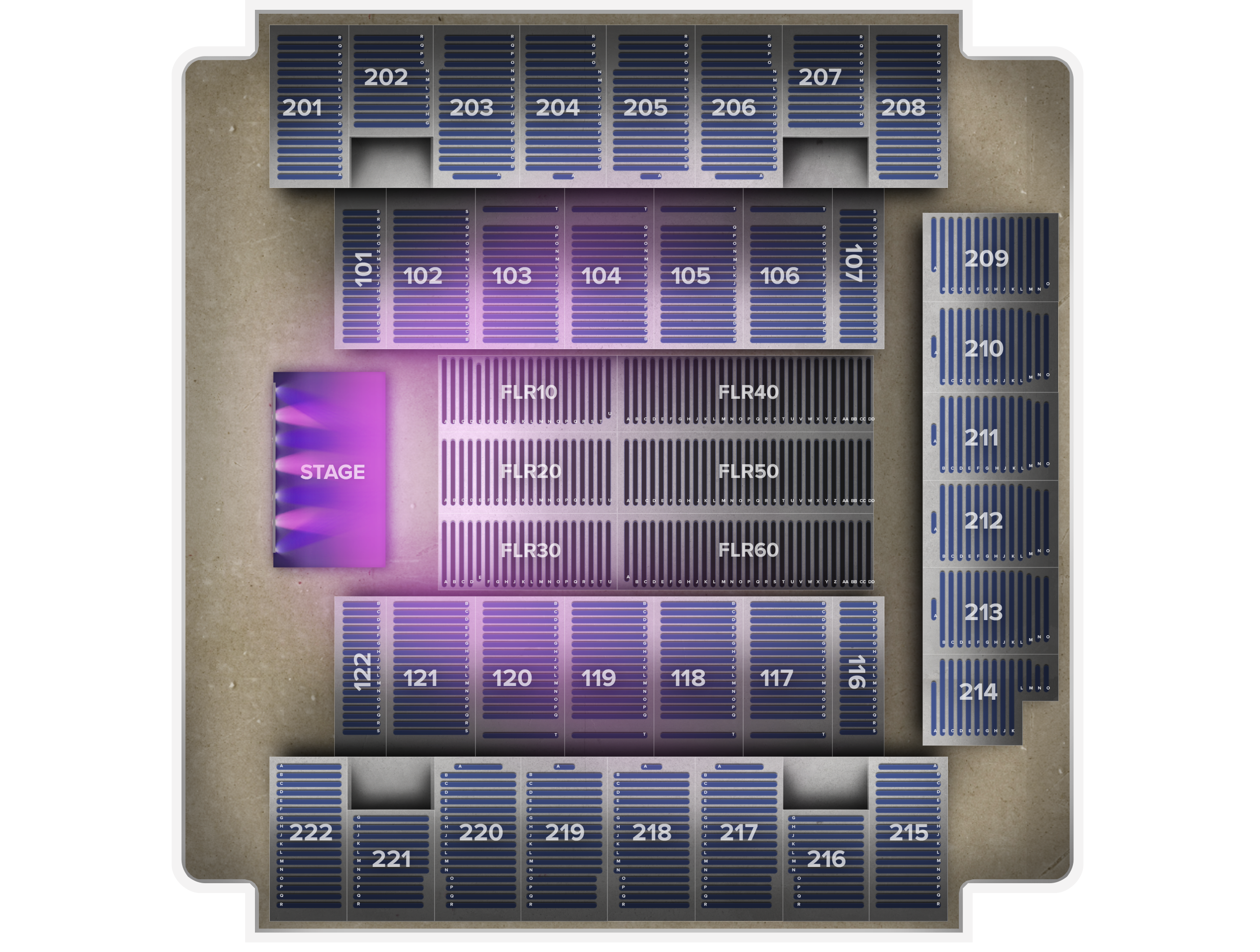 Venue seat map