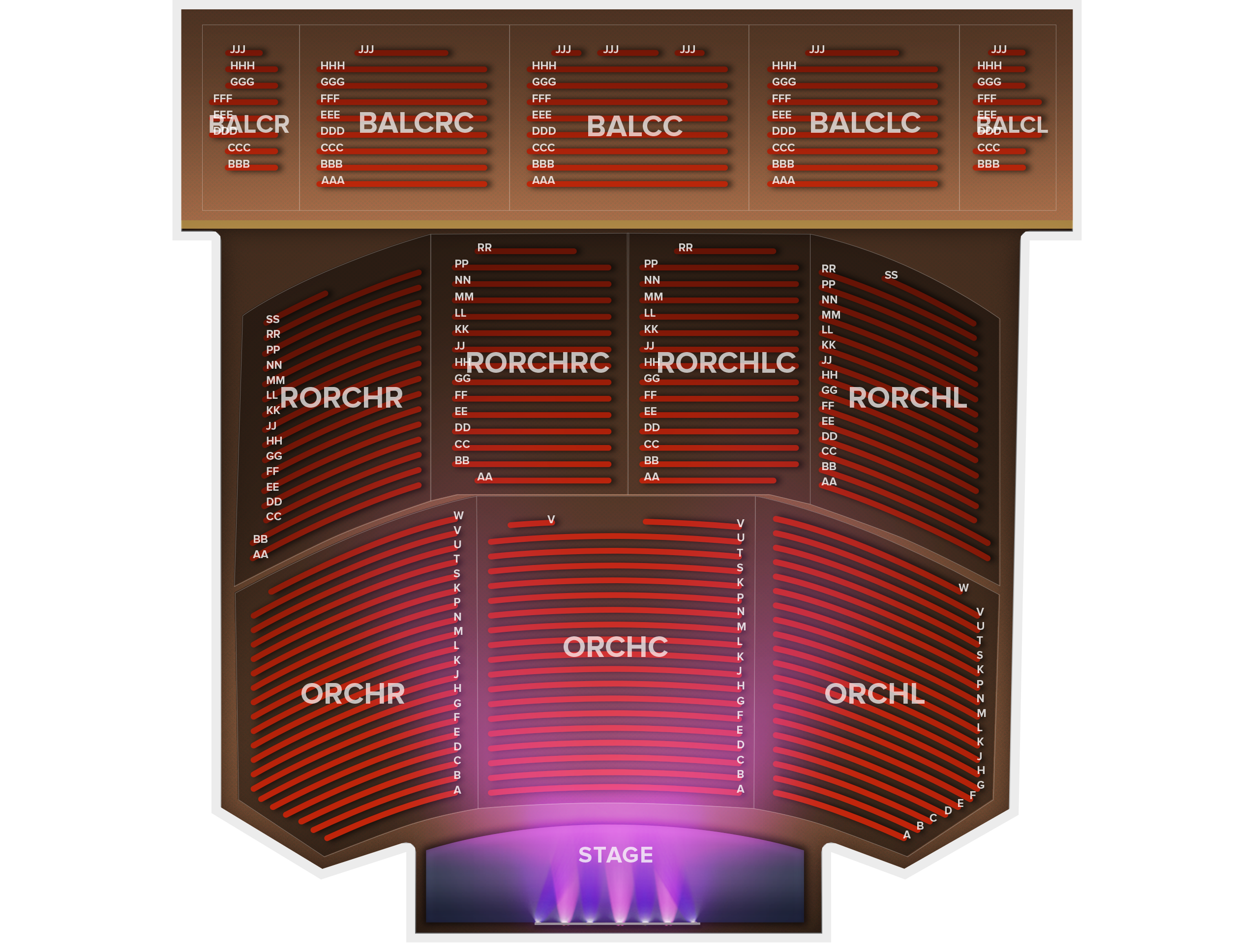 Venue seat map