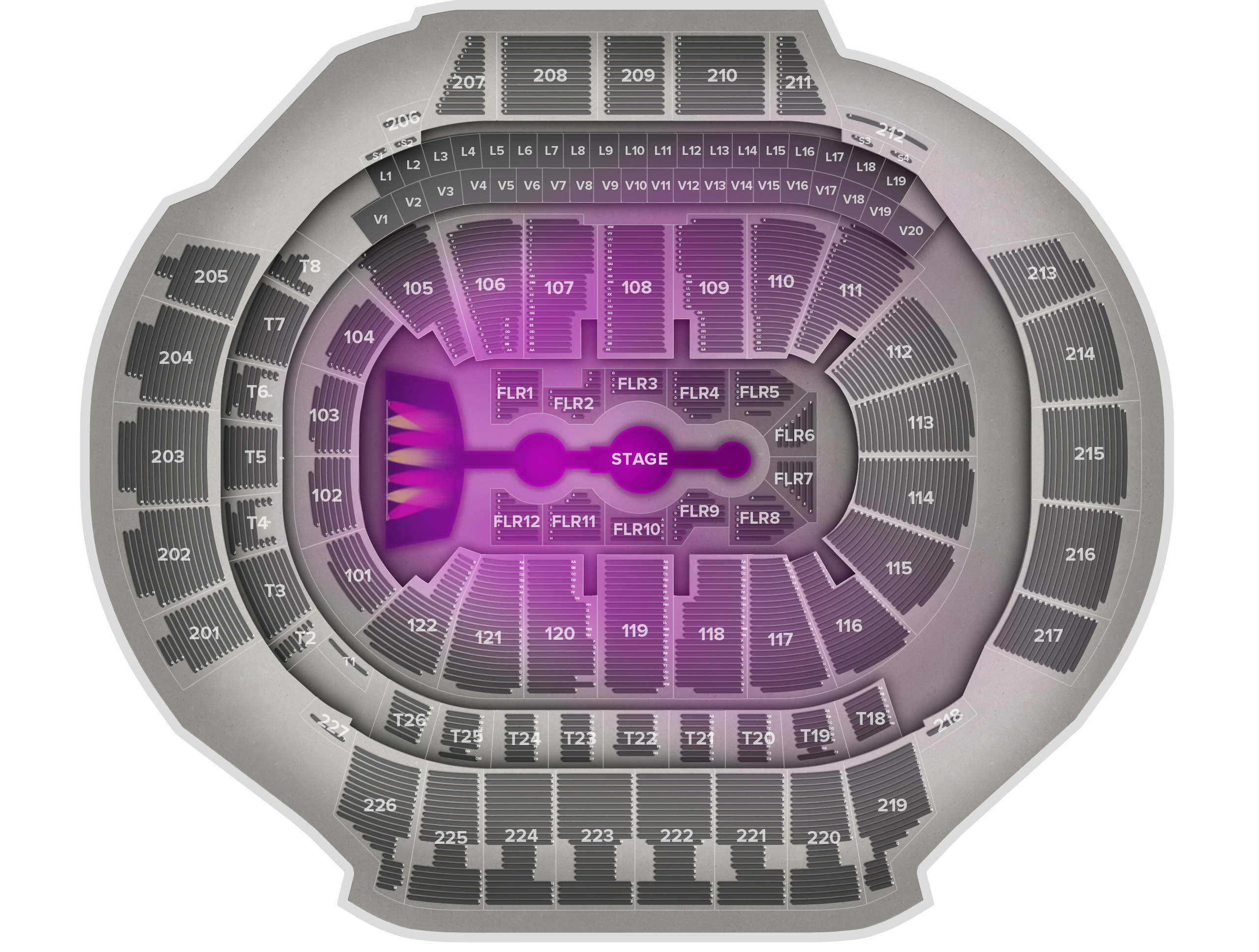 Venue seat map