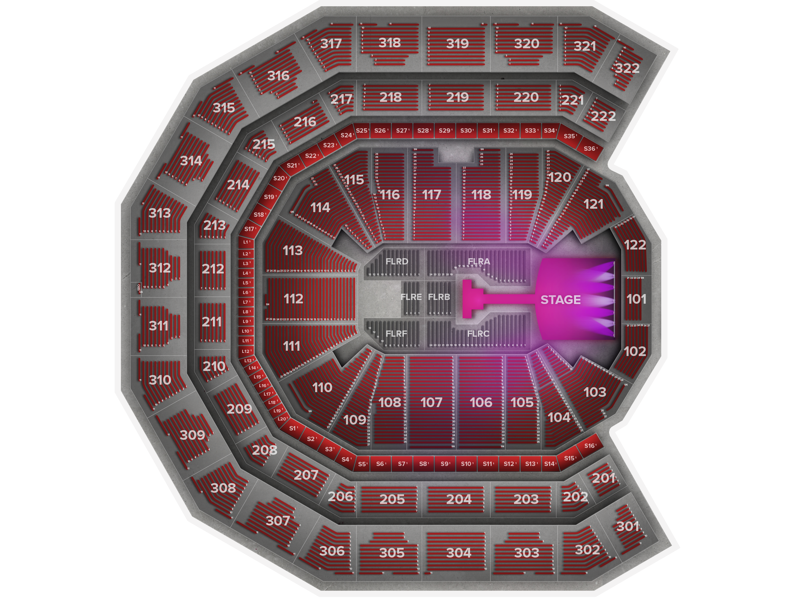 Venue seat map