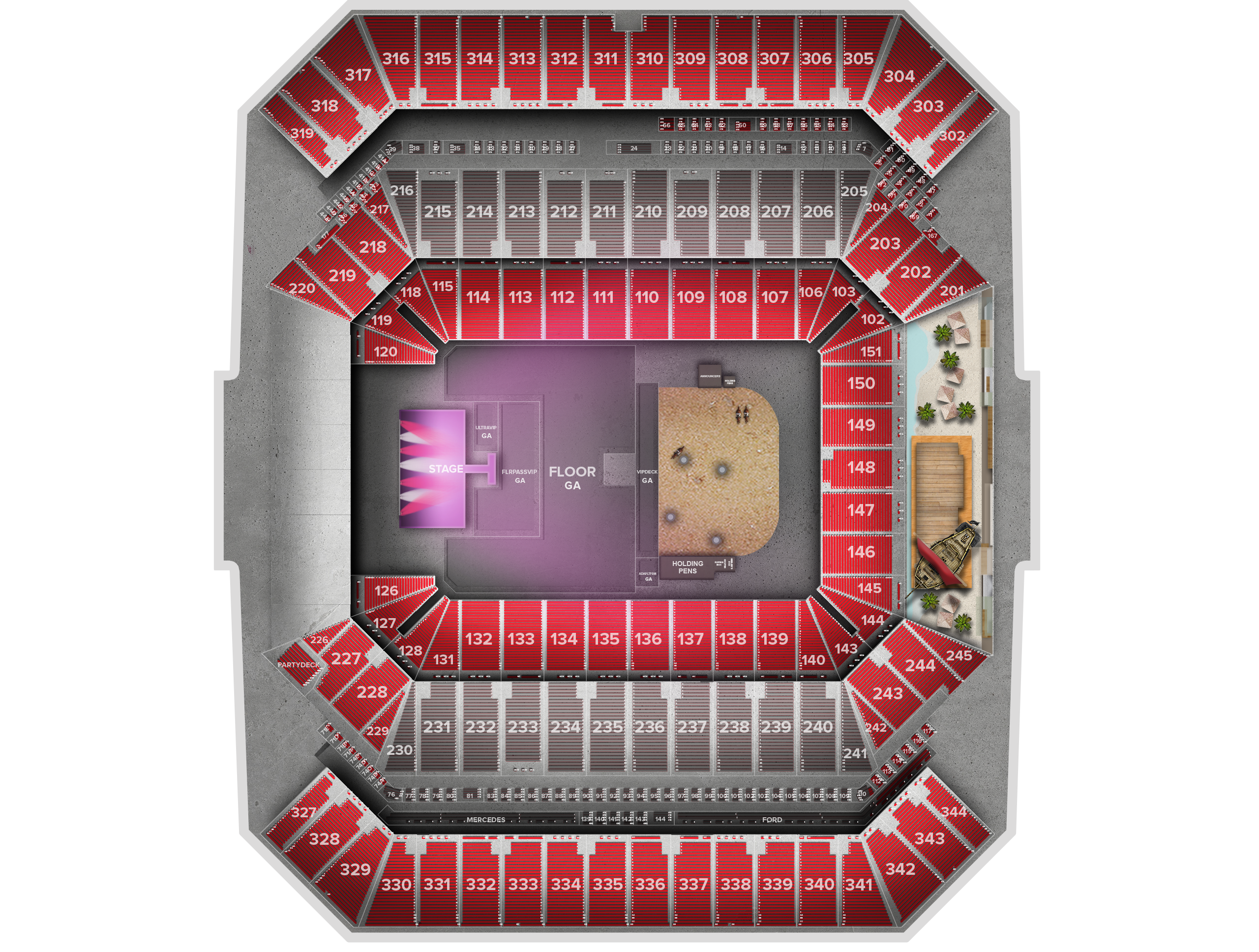 Venue seat map