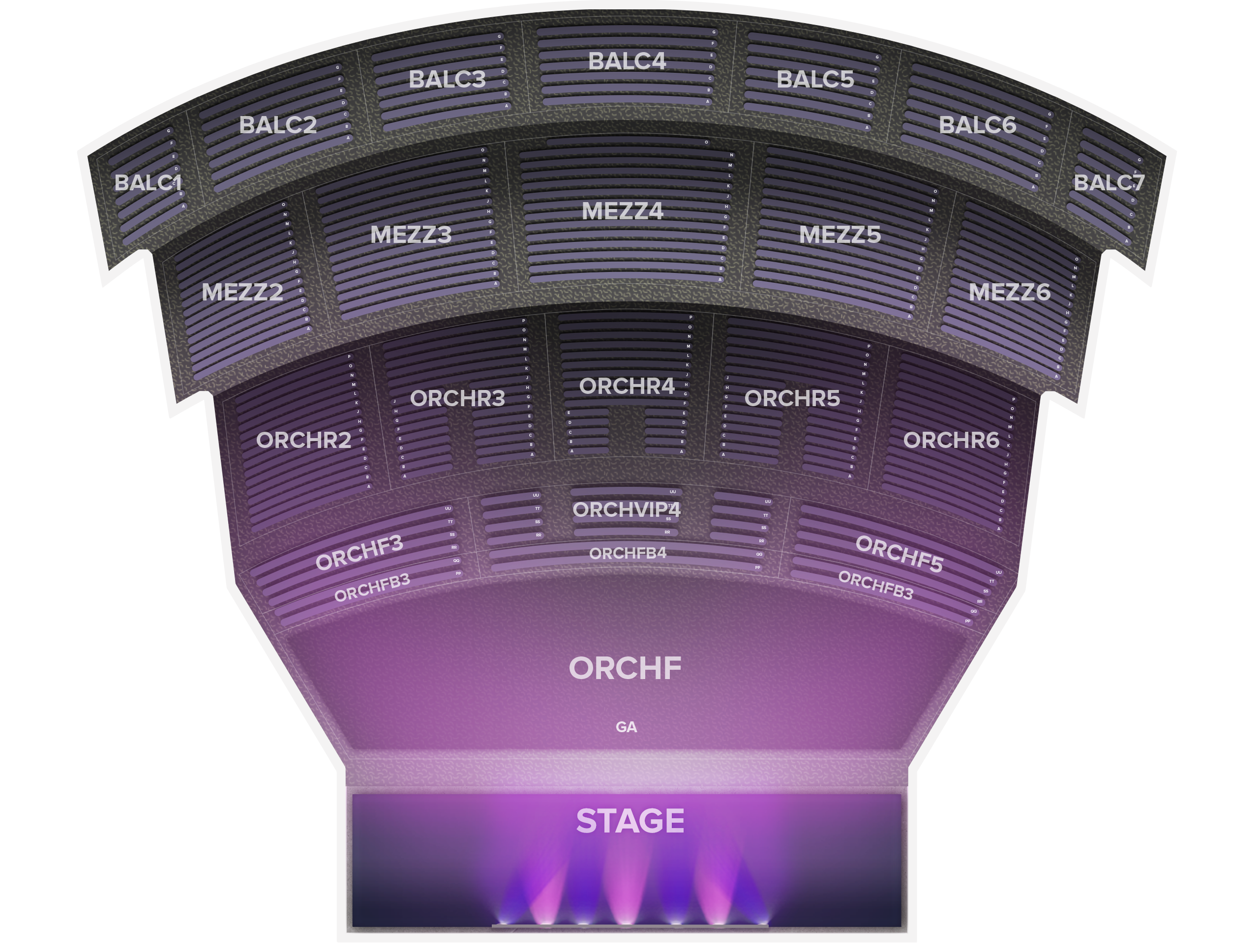 Venue seat map