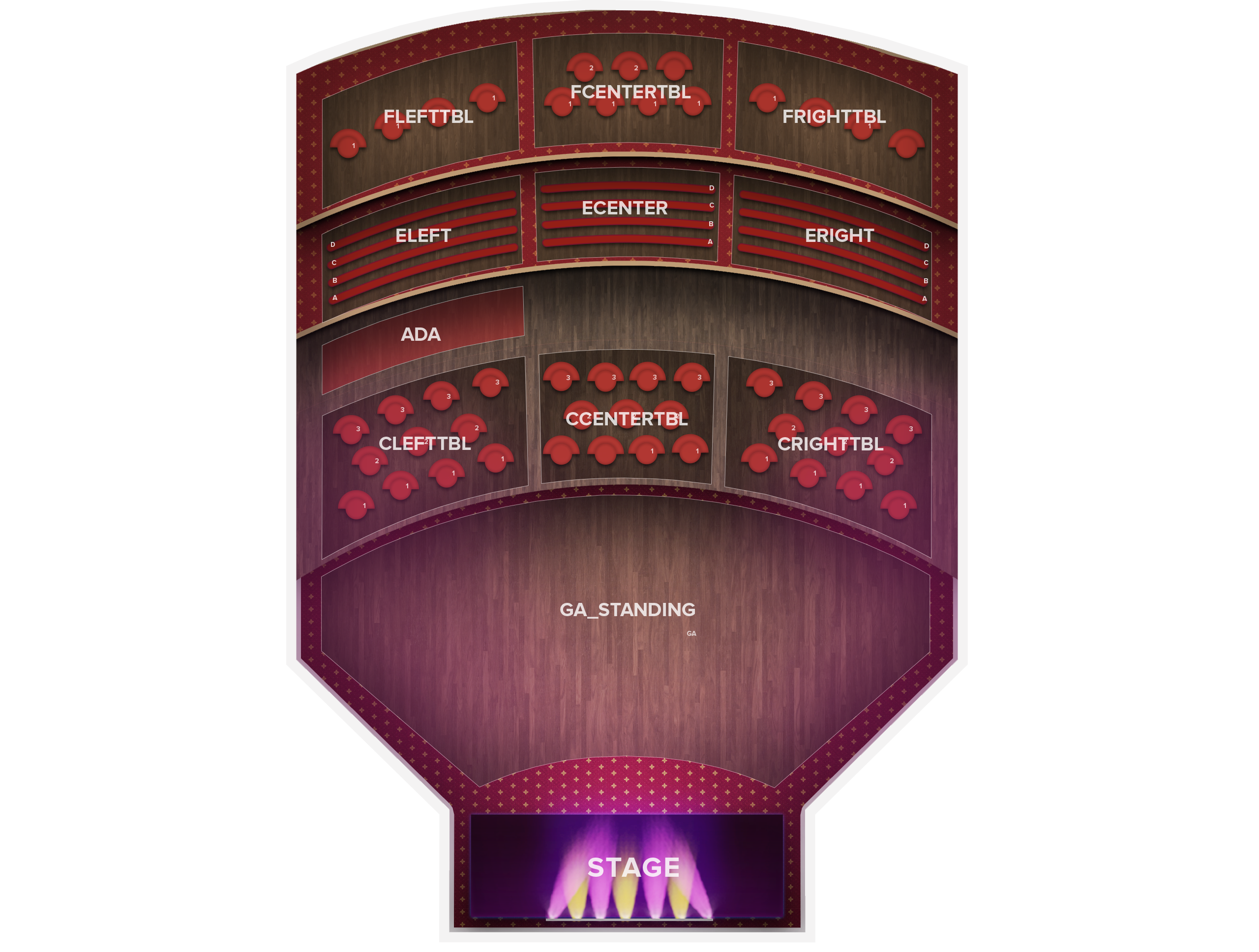 Venue seat map