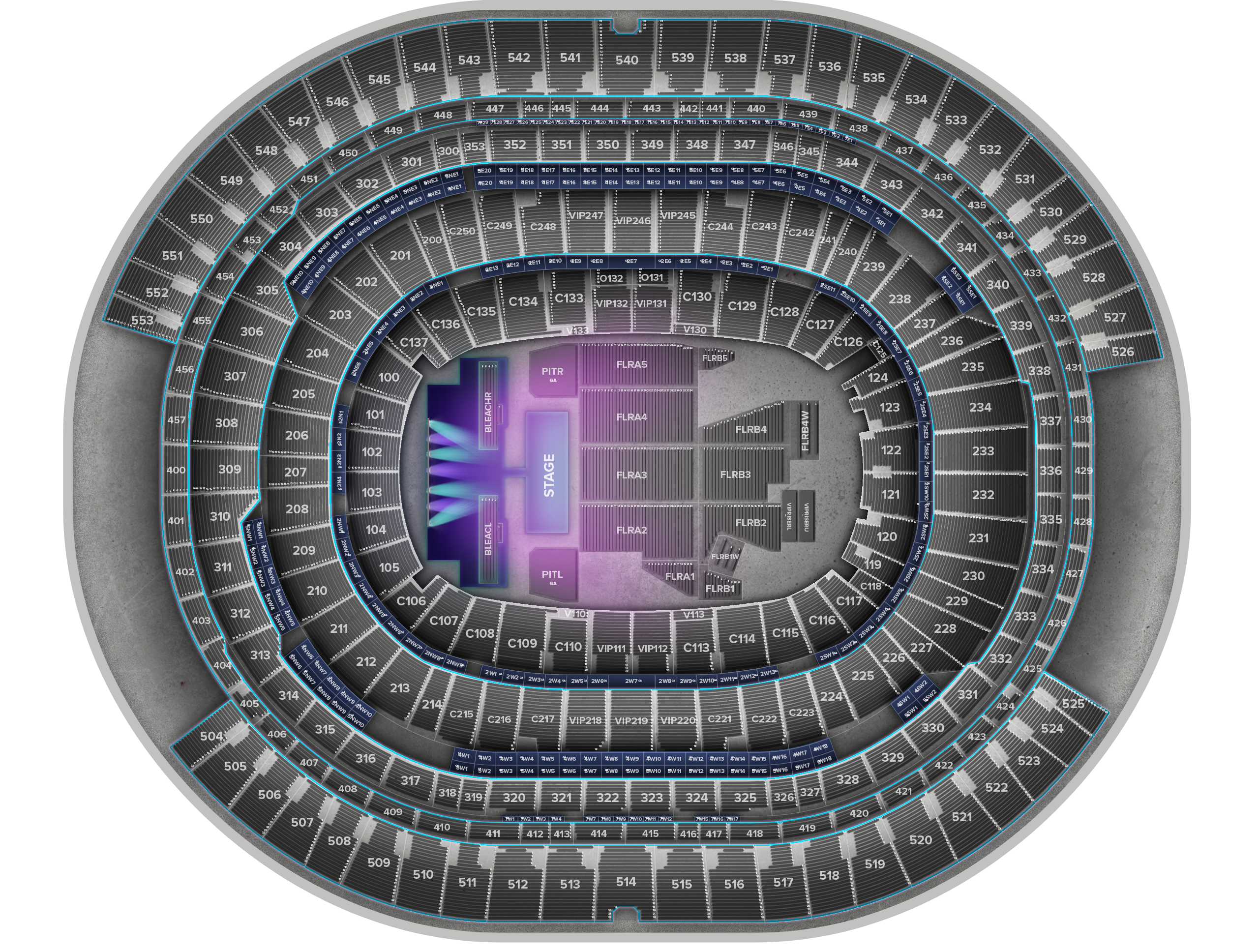 Venue seat map