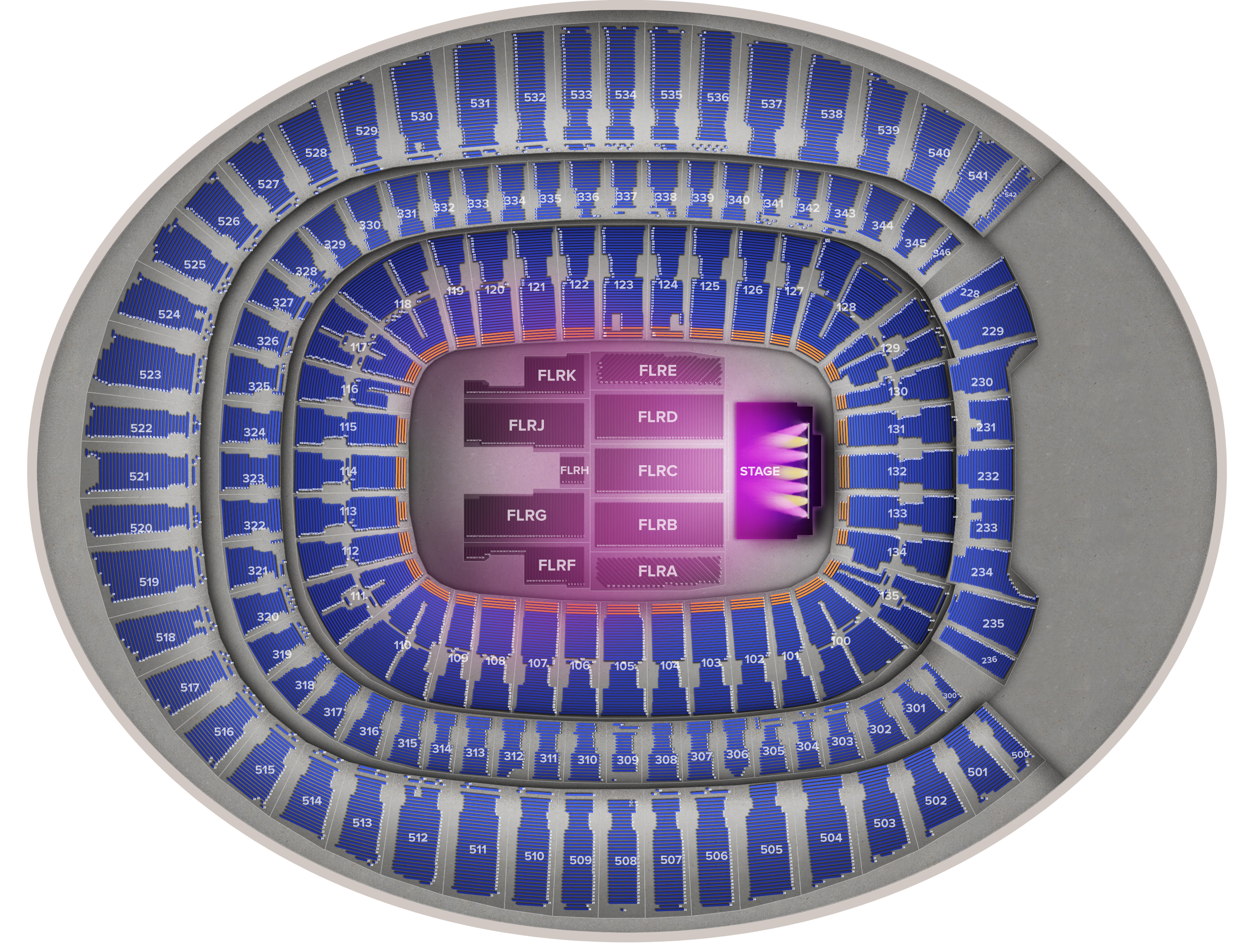 Venue seat map