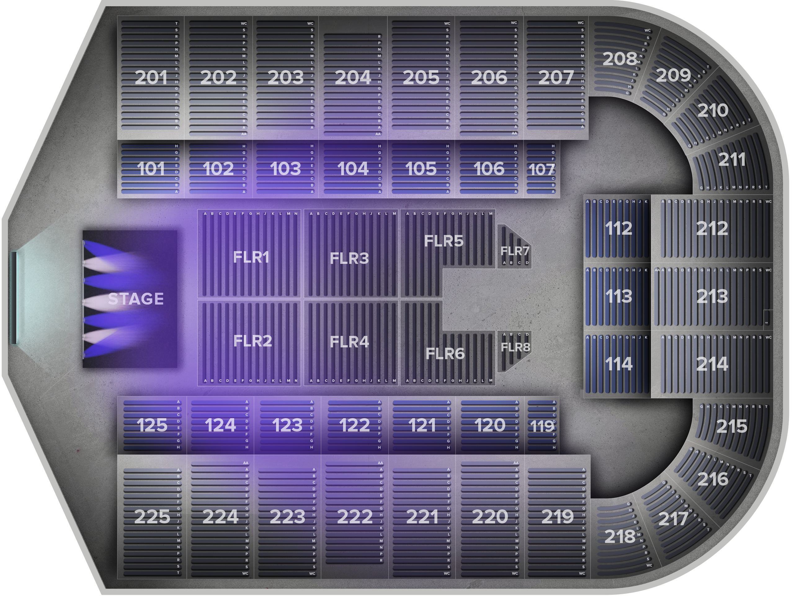 Venue seat map