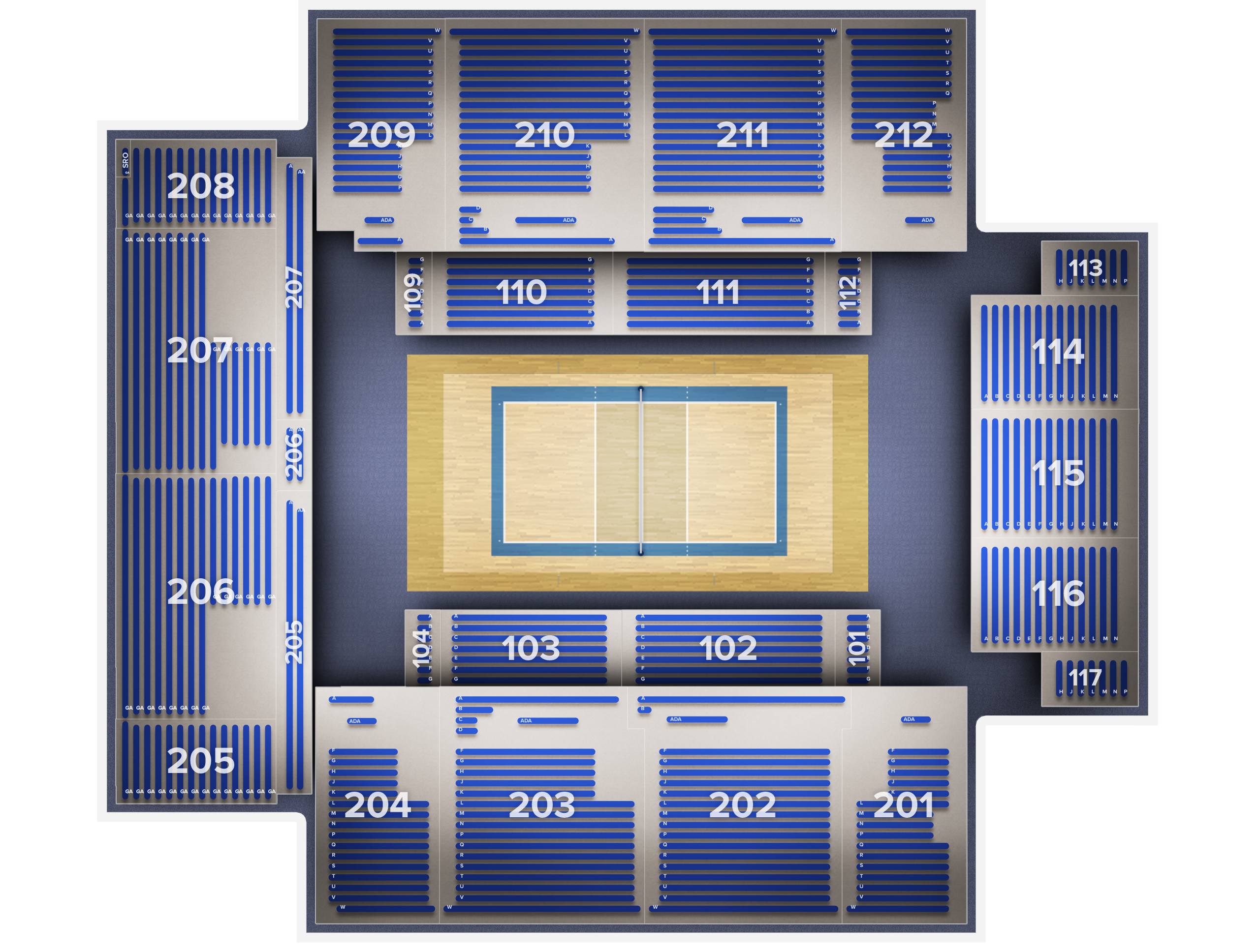 Venue seat map