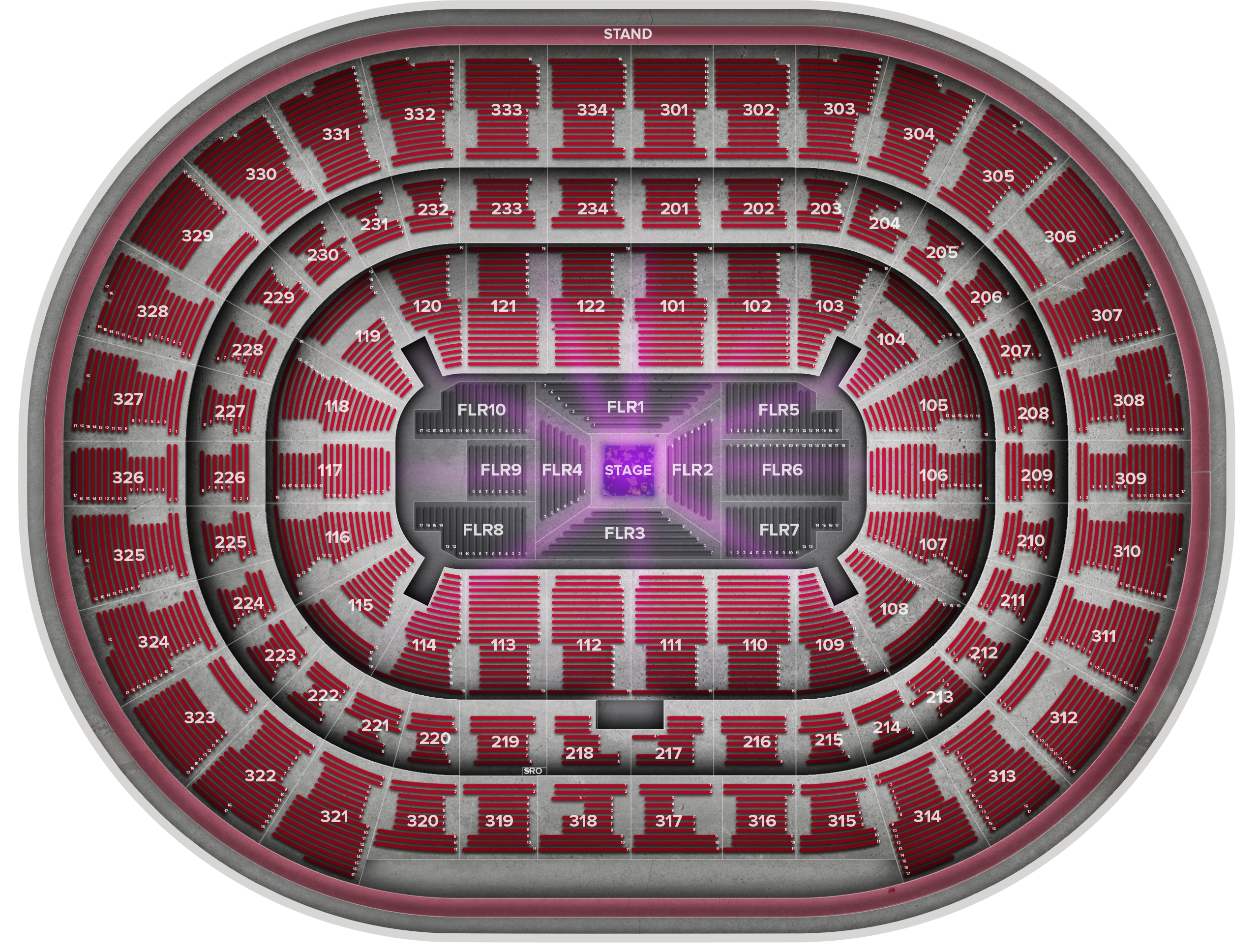 Venue seat map