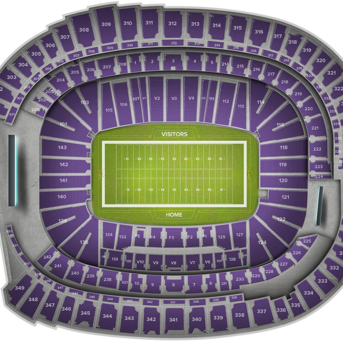Vikings Stadium Seating Chart Vikings Stadium Seating Photos At U.S.