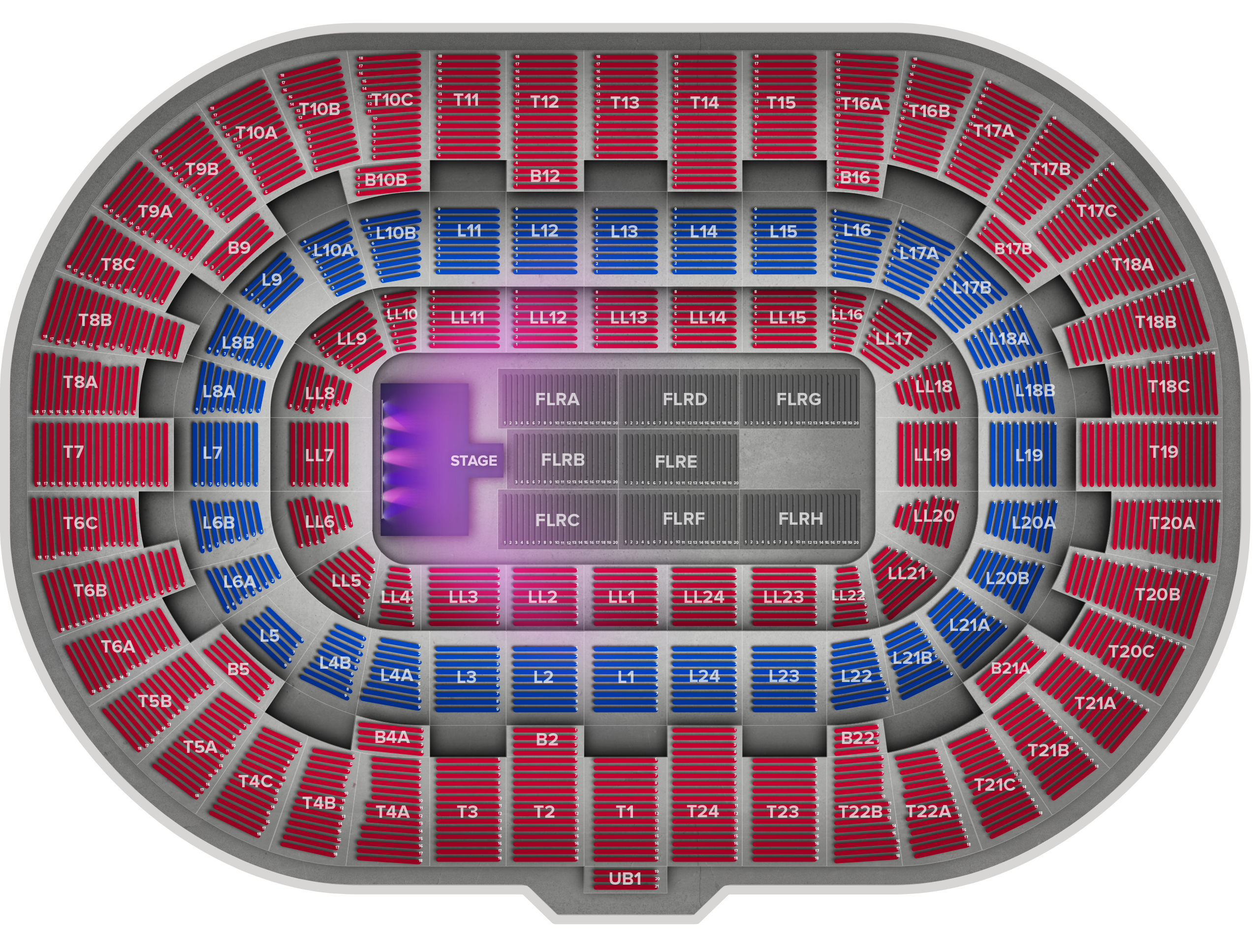 Venue seat map