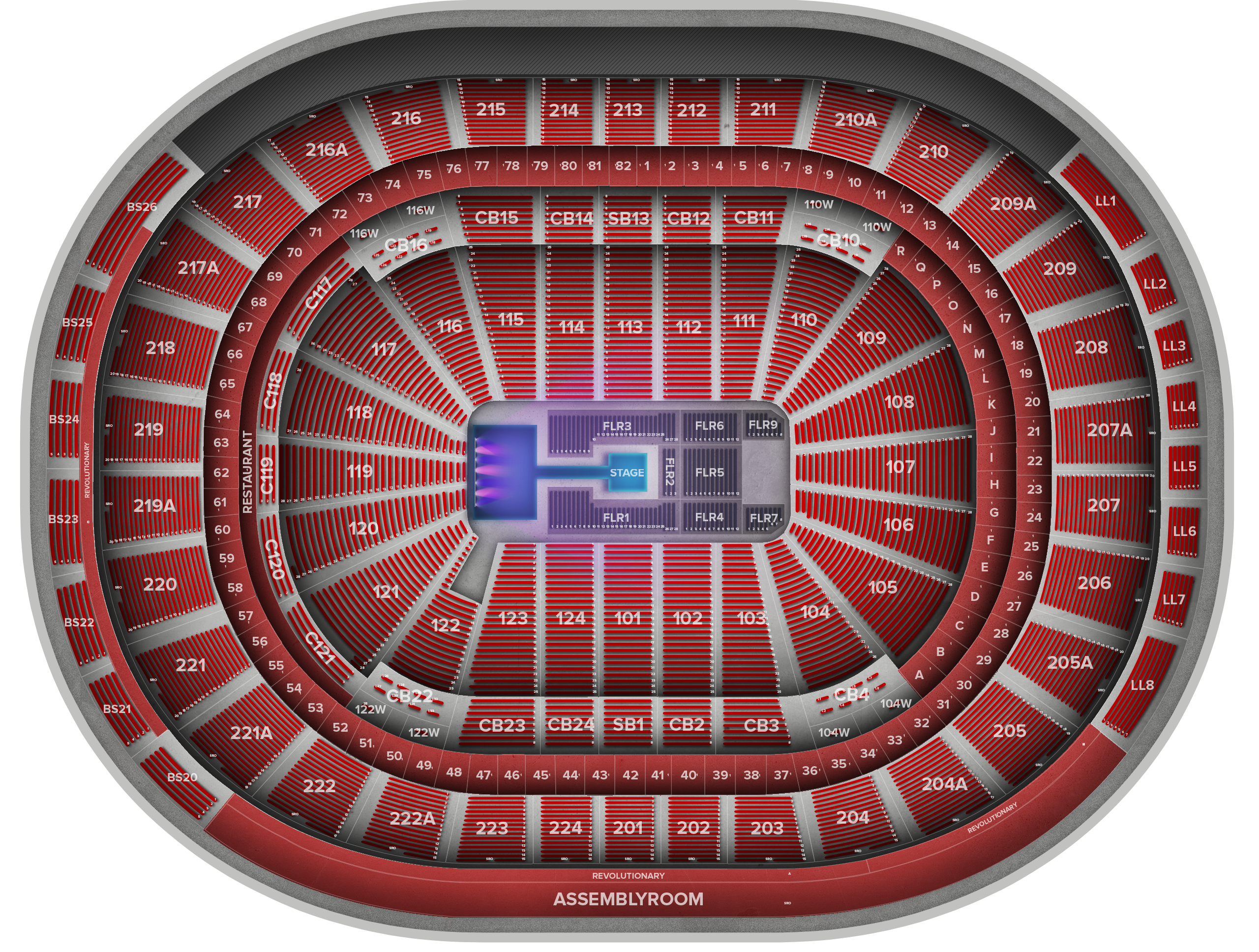 Venue seat map